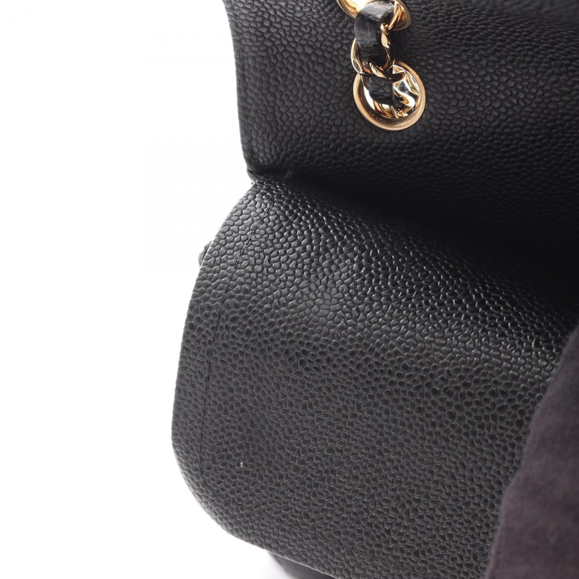 Chanel Black Grained Calfskin Handbag Shoulder Bag (Pre-Owned)