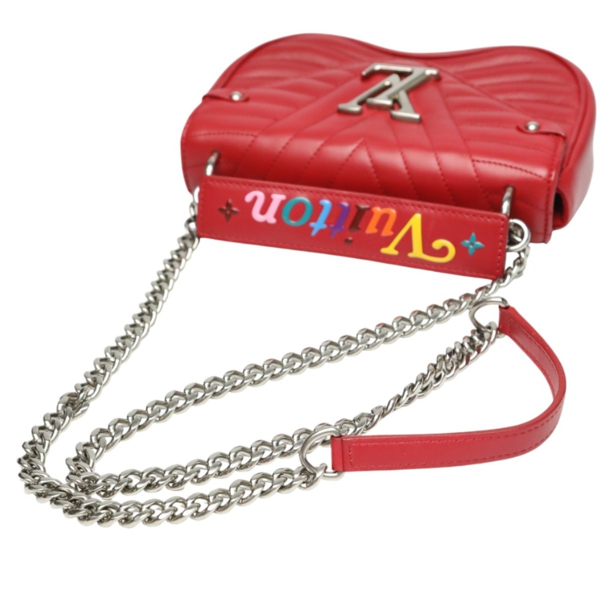 Louis Vuitton Red Color Leather Shoulder Bag (Pre-Owned)