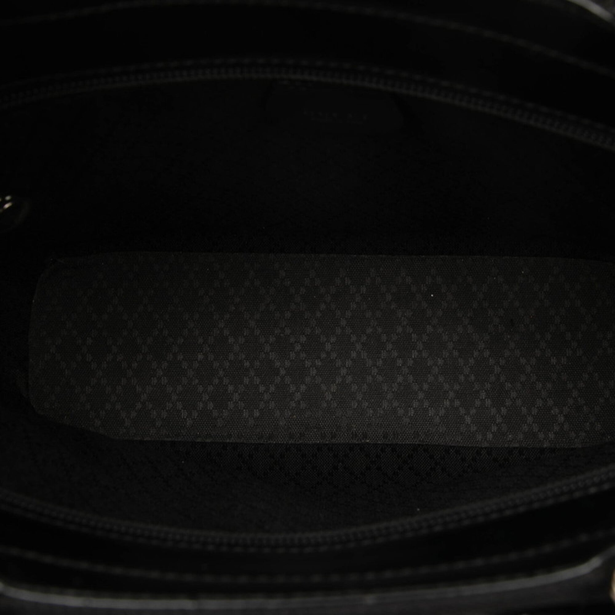Gucci Black Nylon Leather Shoulder Bag Tote Bag (Pre-Owned)