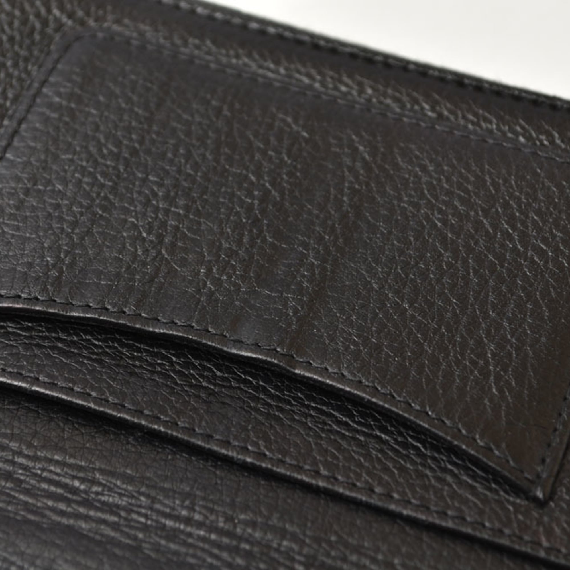 Chanel Black Leather Long Wallet (Bi-Fold) (Pre-Owned)