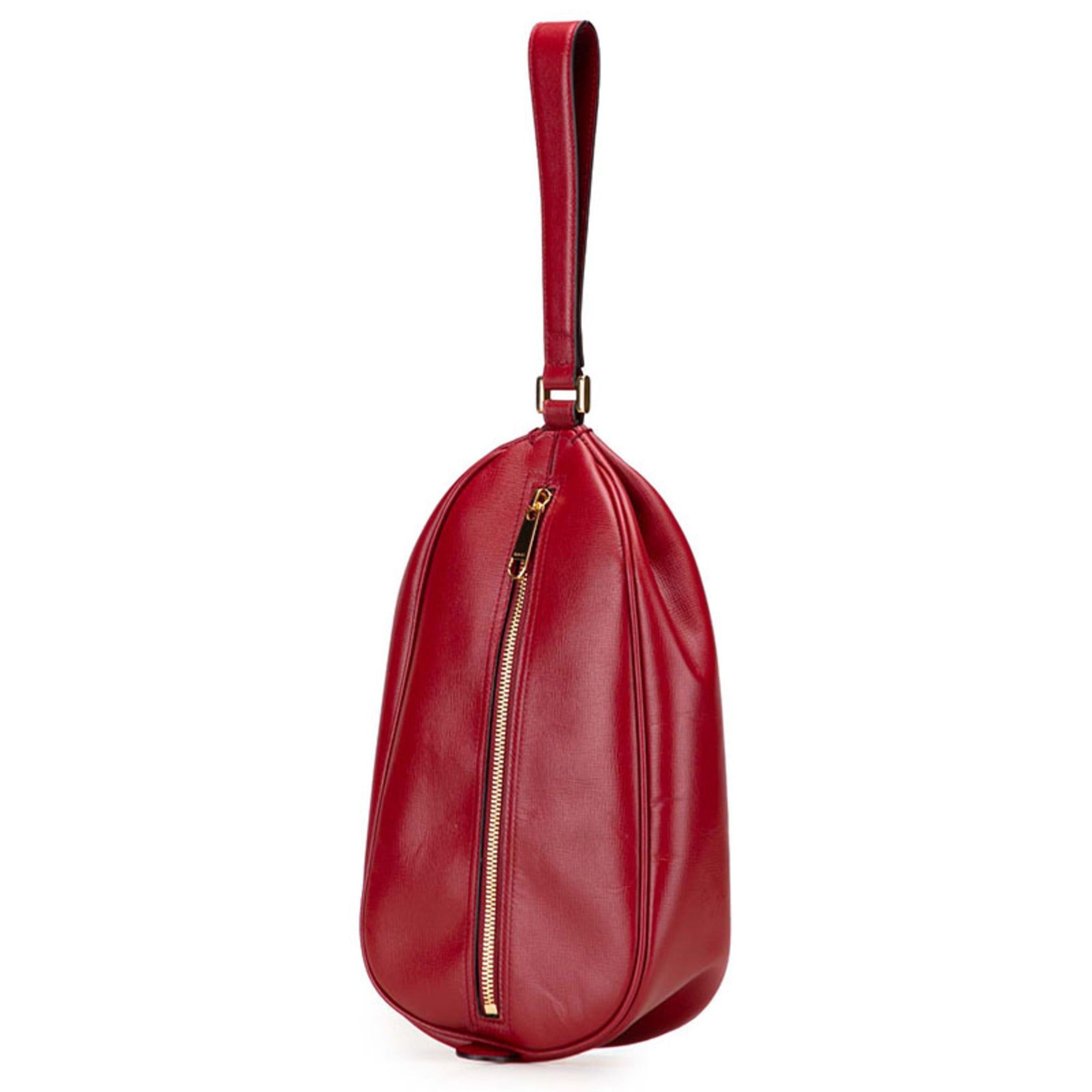 Gucci Red Color Leather Clutch Bag (Pre-Owned)