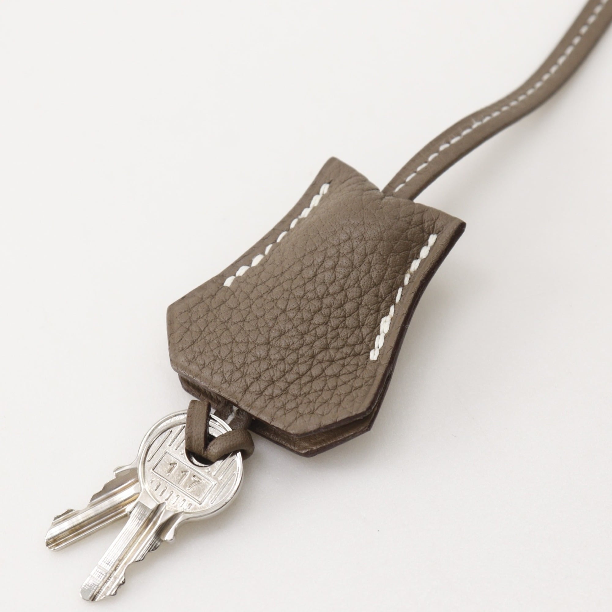 Hermes Bolide Etoupe Gray Taurillon Clemence Leather Handbag (Pre-Owned)