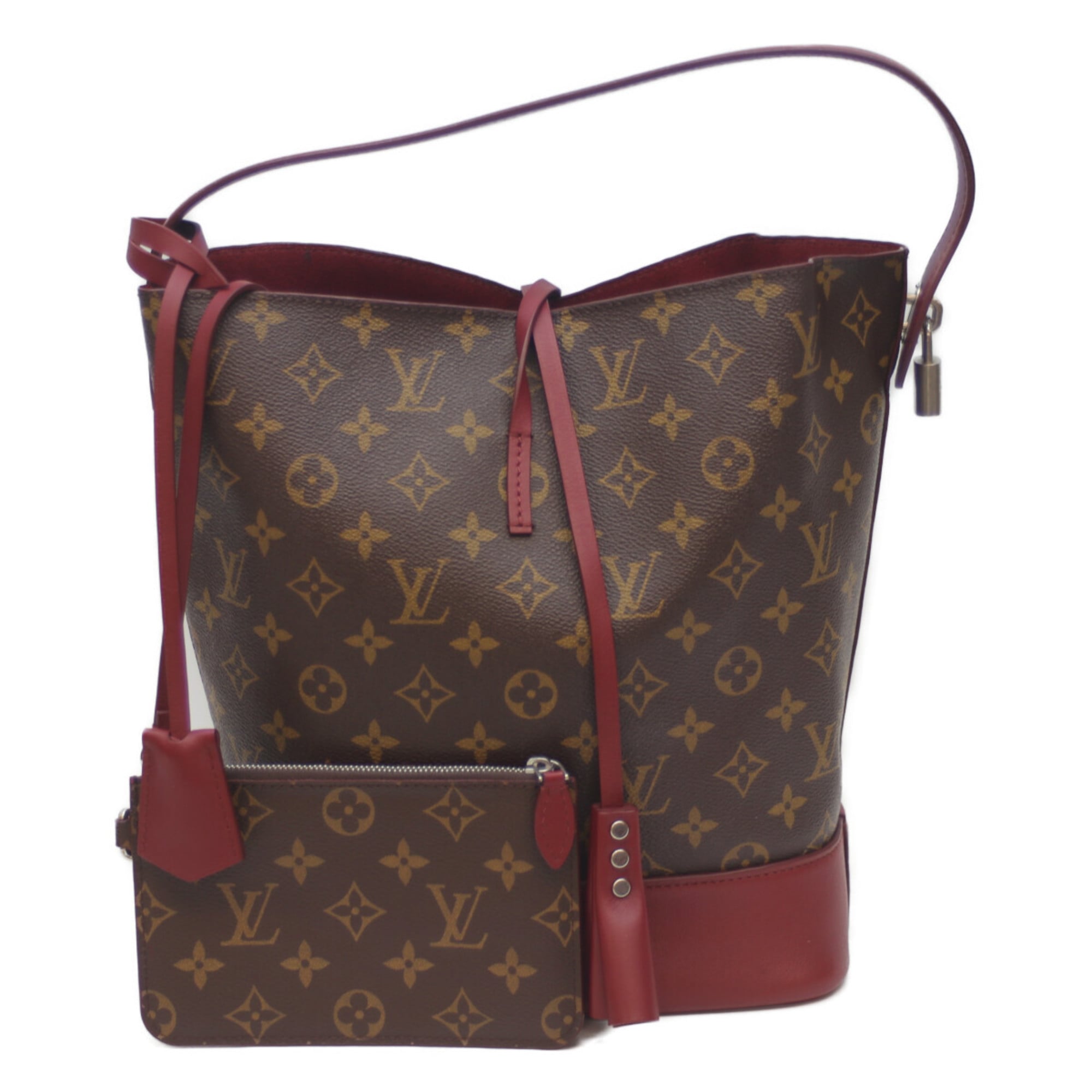 Louis Vuitton Bordeaux Brown Monogram Pouch Shoulder Bag (Pre-Owned)