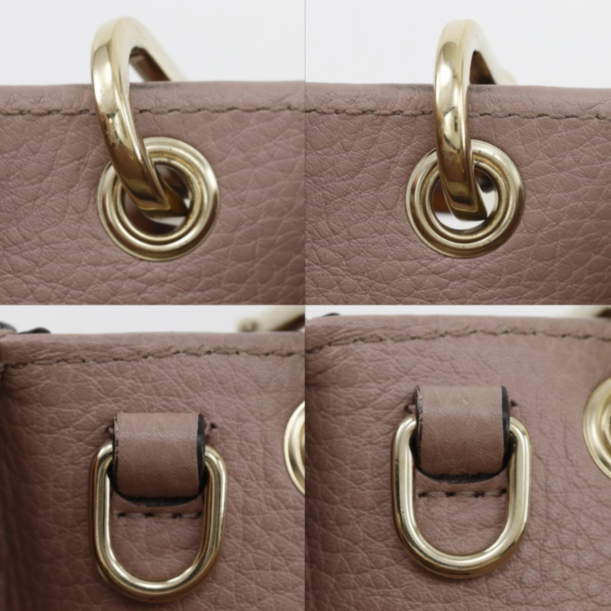 Gucci Pink Bamboo Leather Handbag (Pre-Owned)