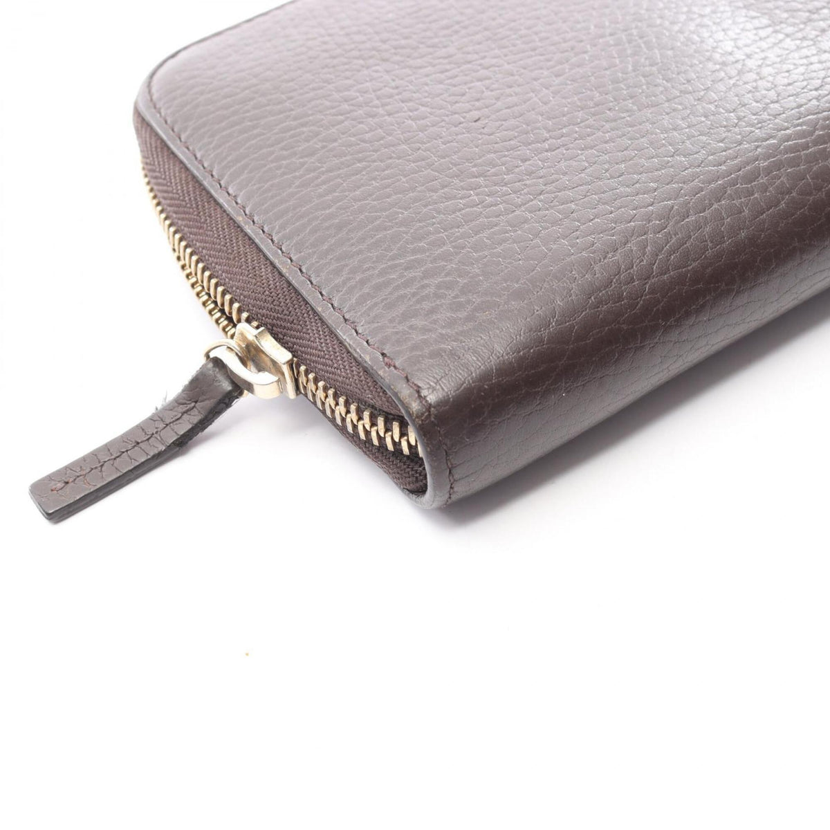 Gucci Brown Leather Long Wallet (Bi-Fold) (Pre-Owned)