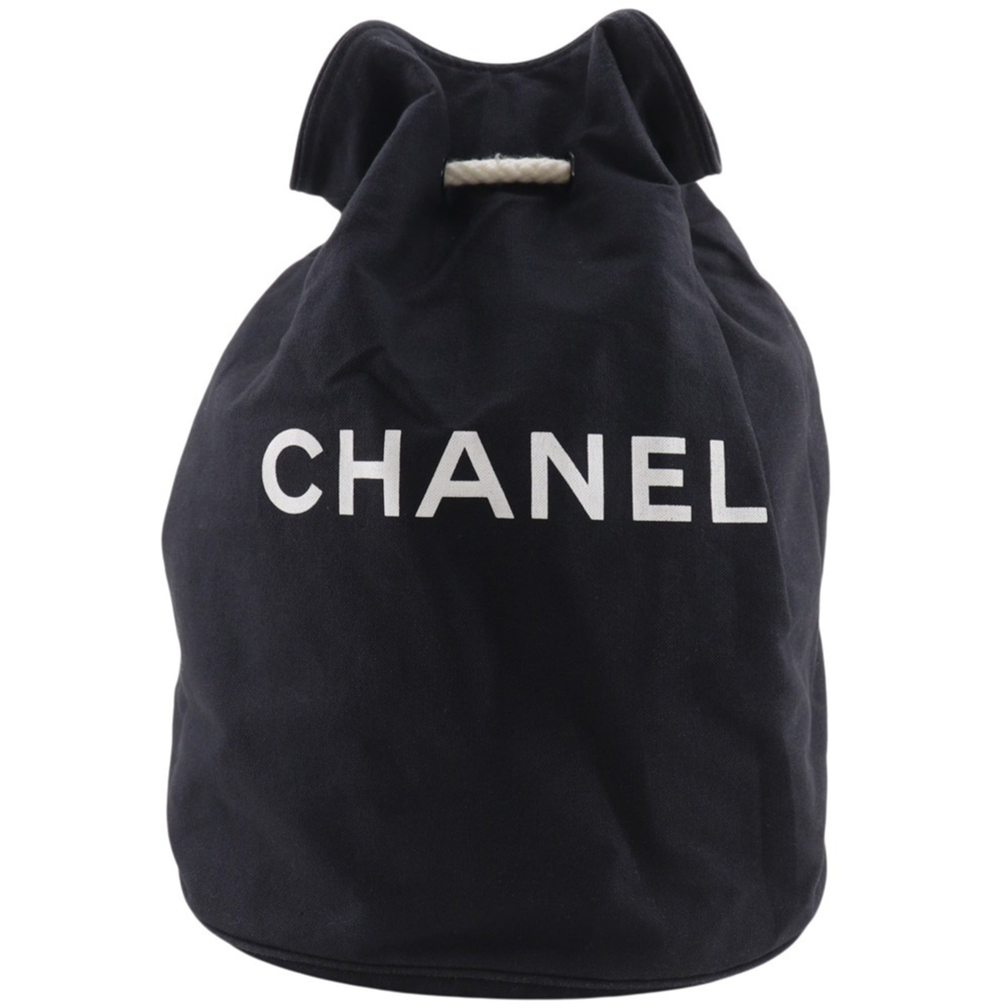 Chanel Black Canvas Shoulder Bag (Pre-Owned)