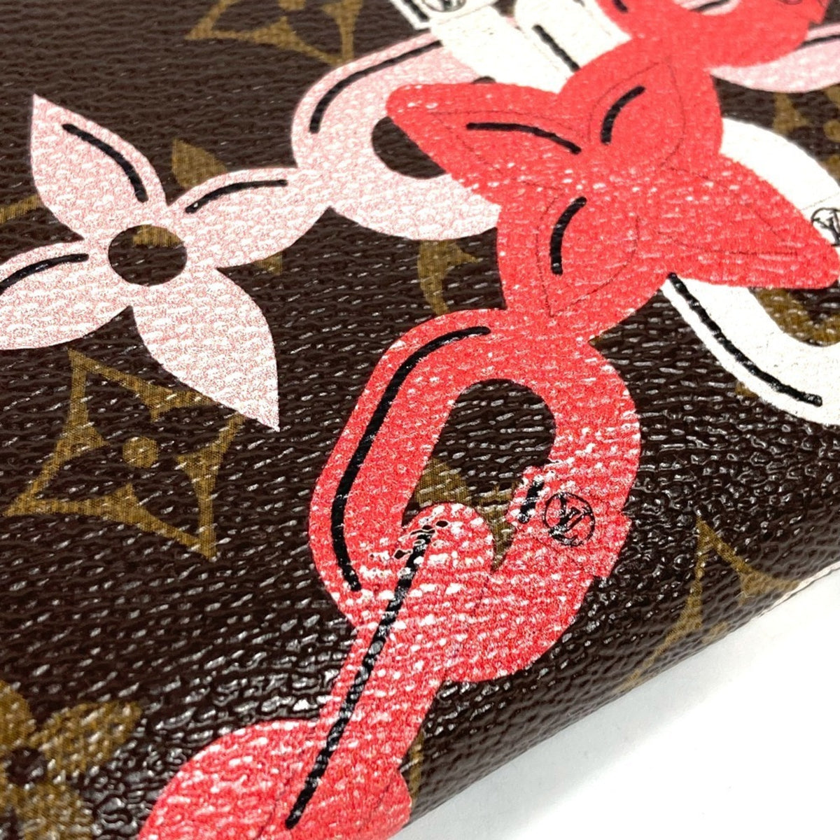 Louis Vuitton Monogram Bay Brown Pink Monogram Long Wallet (Bi-Fold) (Pre-Owned)