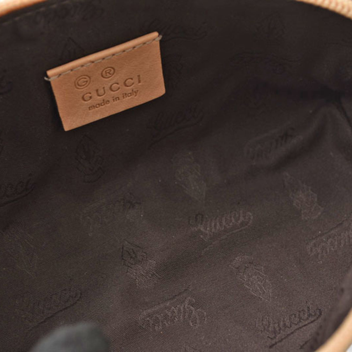 Gucci Beige Brown Pouch (Pre-Owned)
