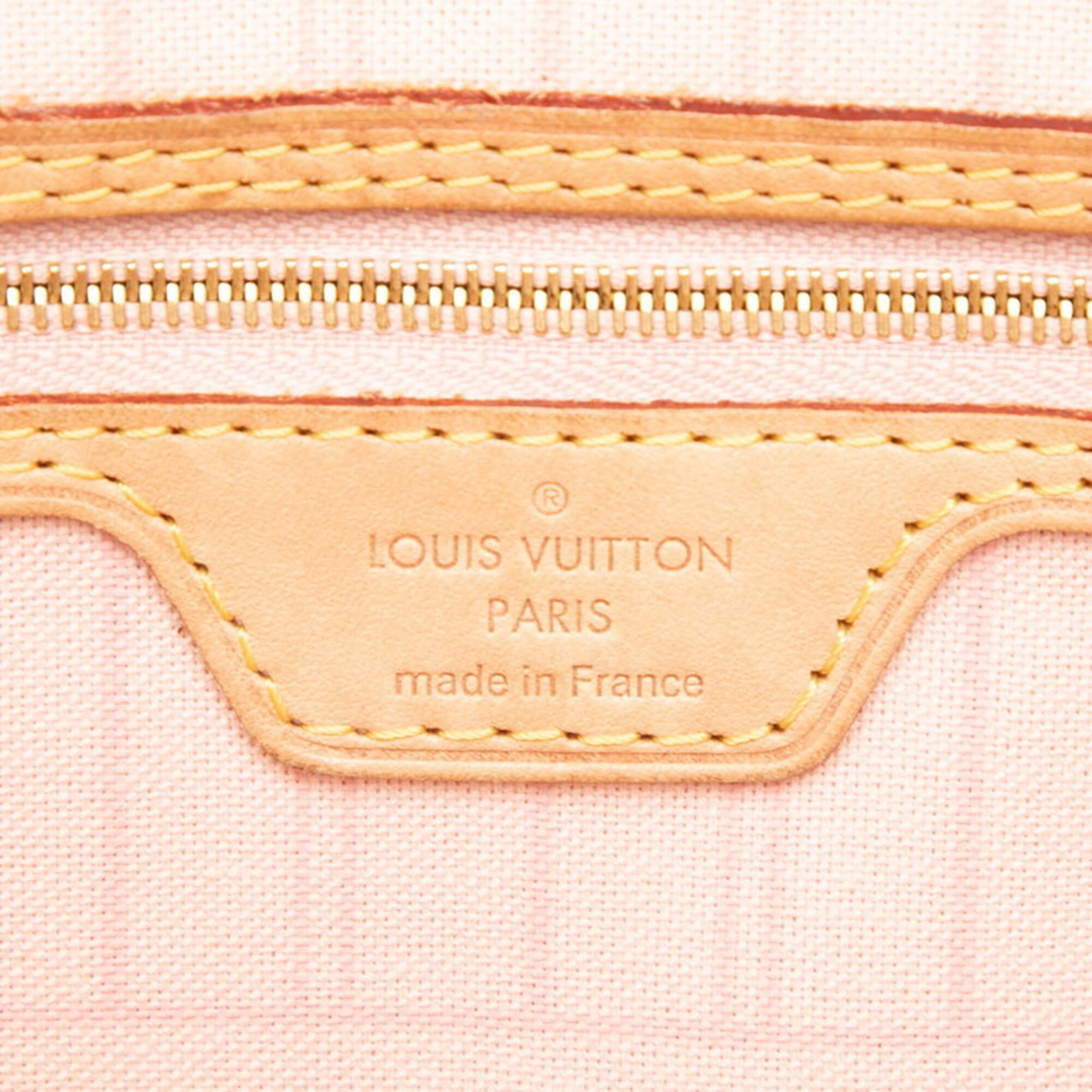 Louis Vuitton Damier Azur Azur White Pvc Leather Tote Bag (Pre-Owned)
