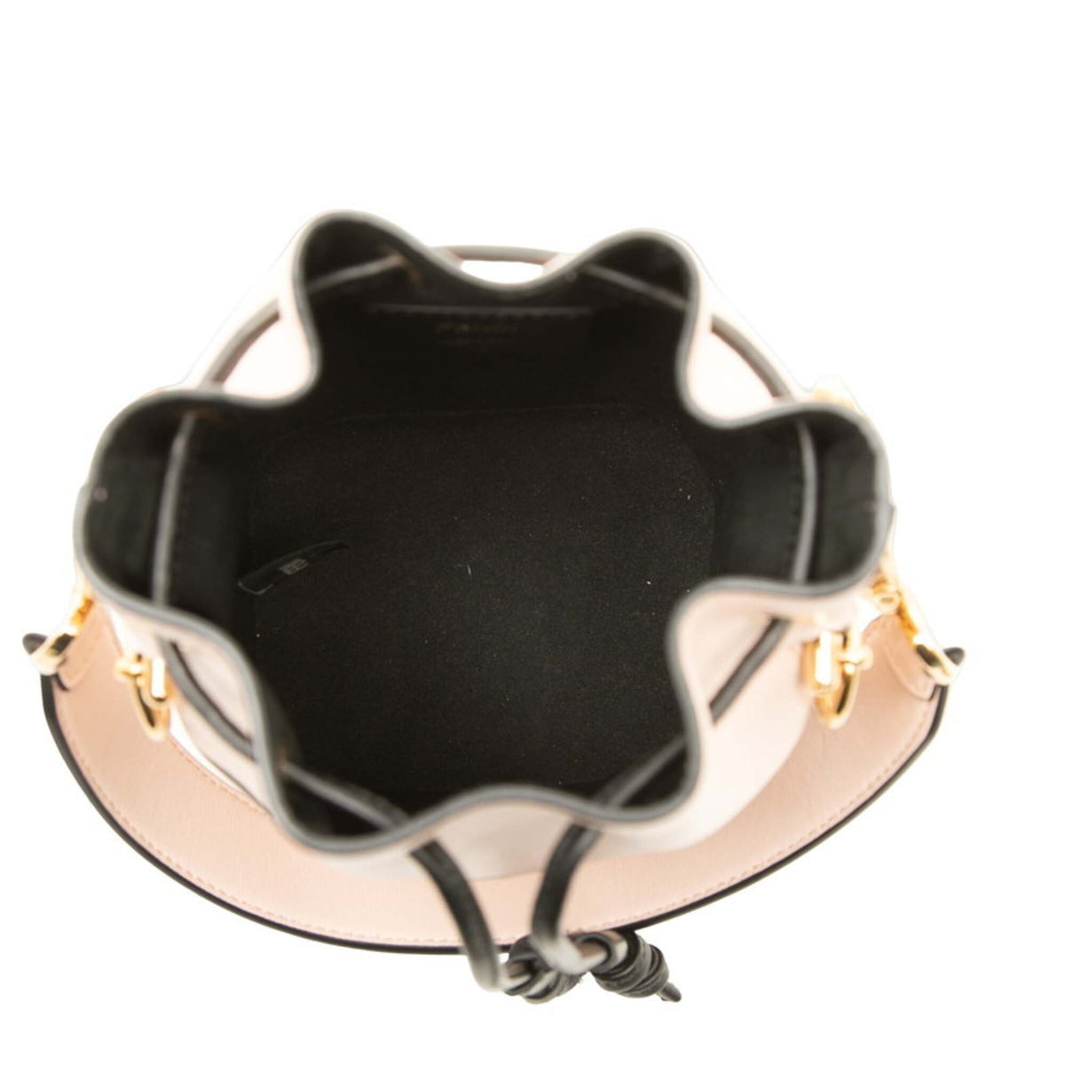 Fendi Black Pink Leather Handbag Shoulder Bag (Pre-Owned)