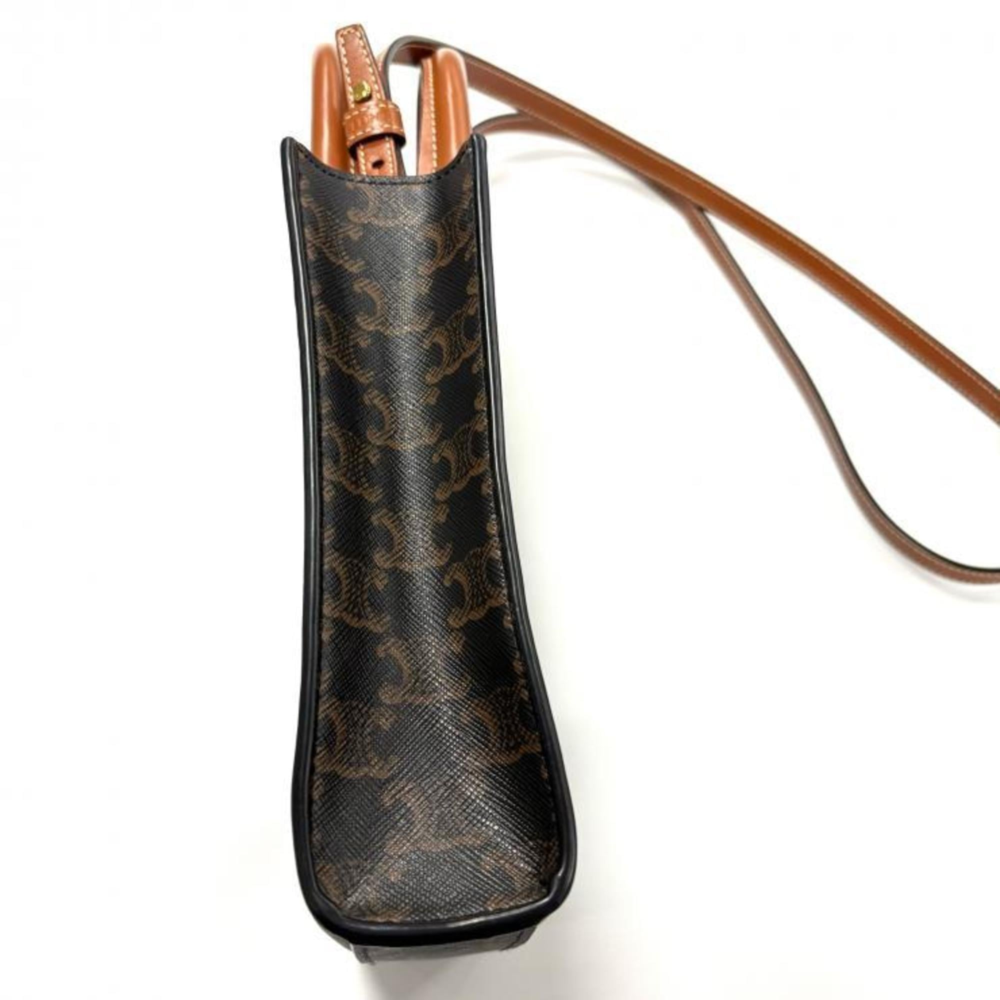 Celine Brown Pvc Leather Shoulder Bag (Pre-Owned)