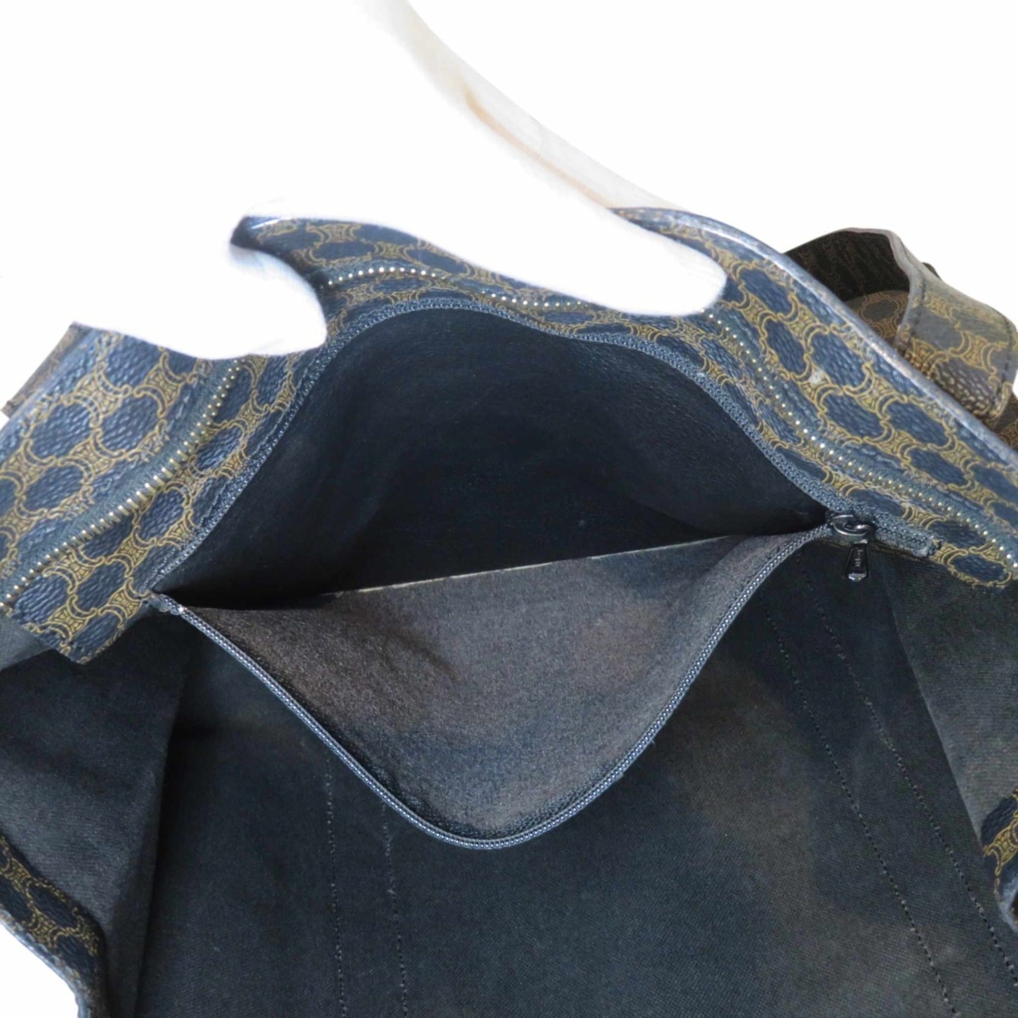 Celine Macadam Dark Brown Pvc Leather Tote Bag (Pre-Owned)