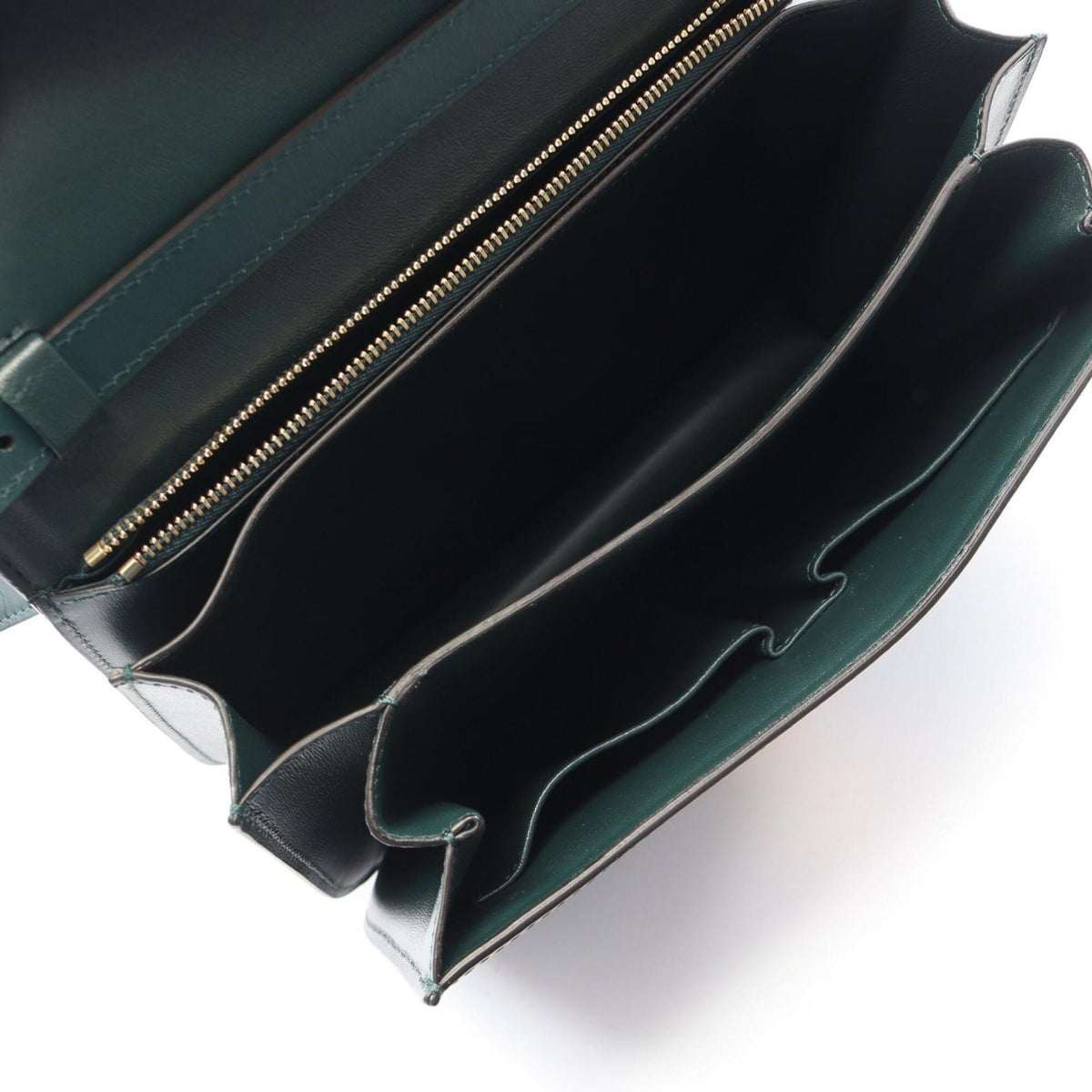 Celine Green Leather Handbag Shoulder Bag (Pre-Owned)