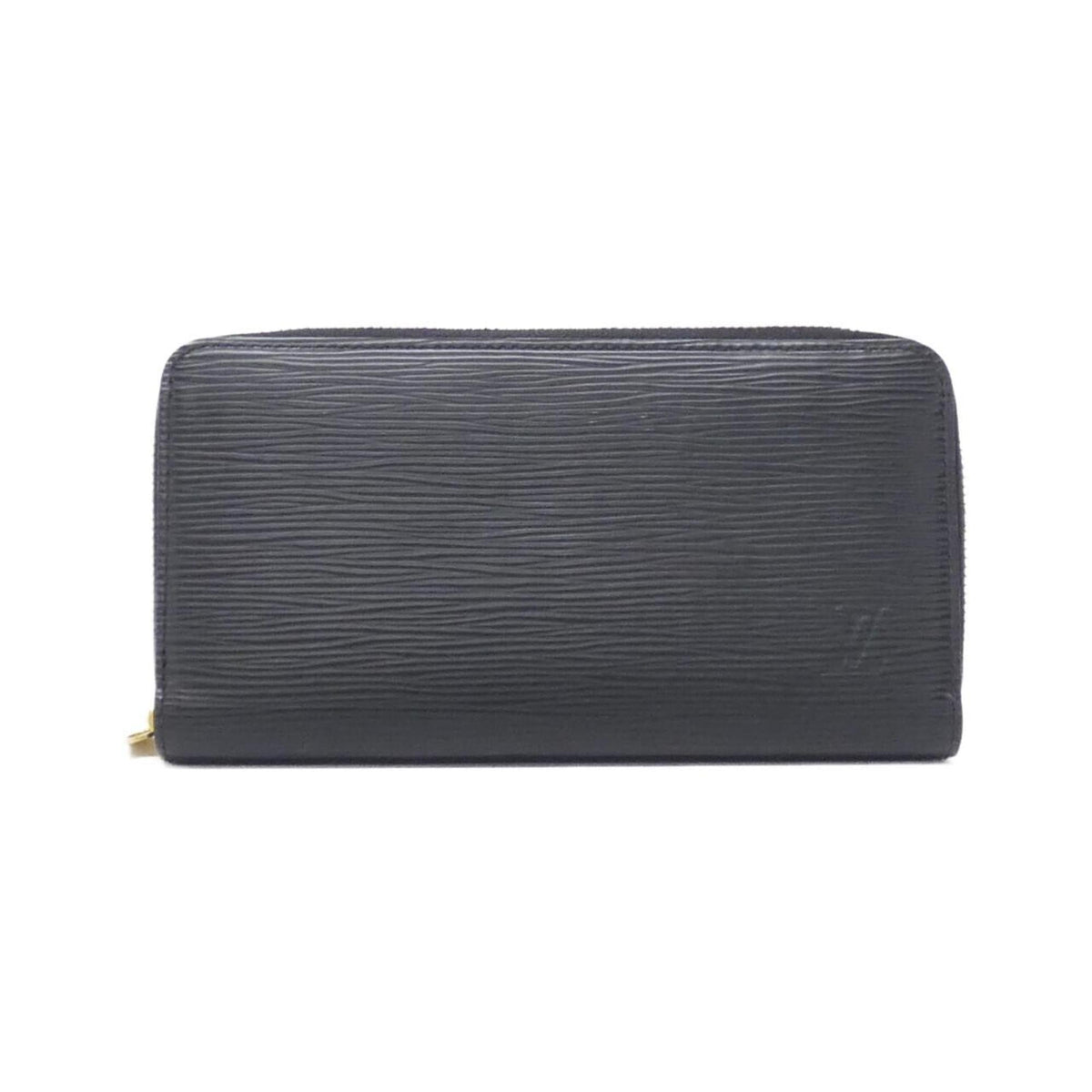 Louis Vuitton Black Leather Long Wallet (Bi-Fold) (Pre-Owned)
