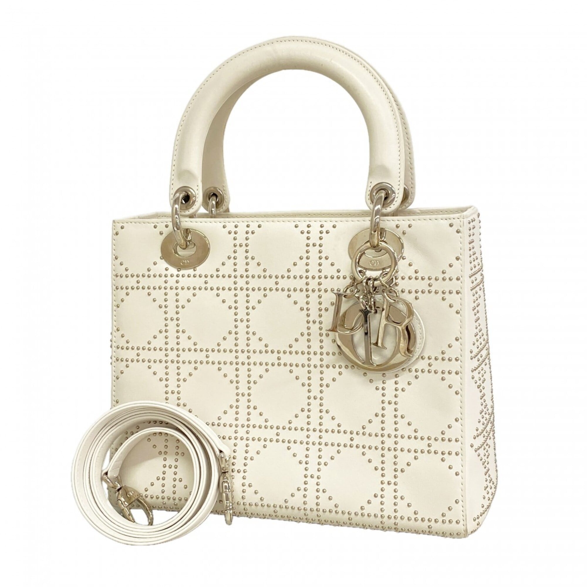 Christian Dior Ivory Leather Handbag (Pre-Owned)