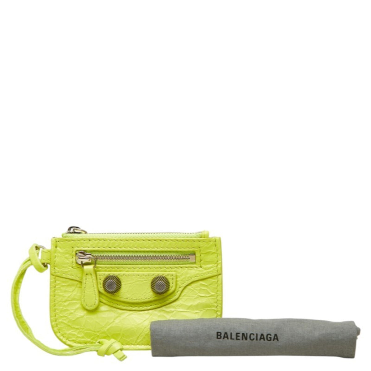 Balenciaga Yellow Leather Coin Purse/Coin Case (Pre-Owned)