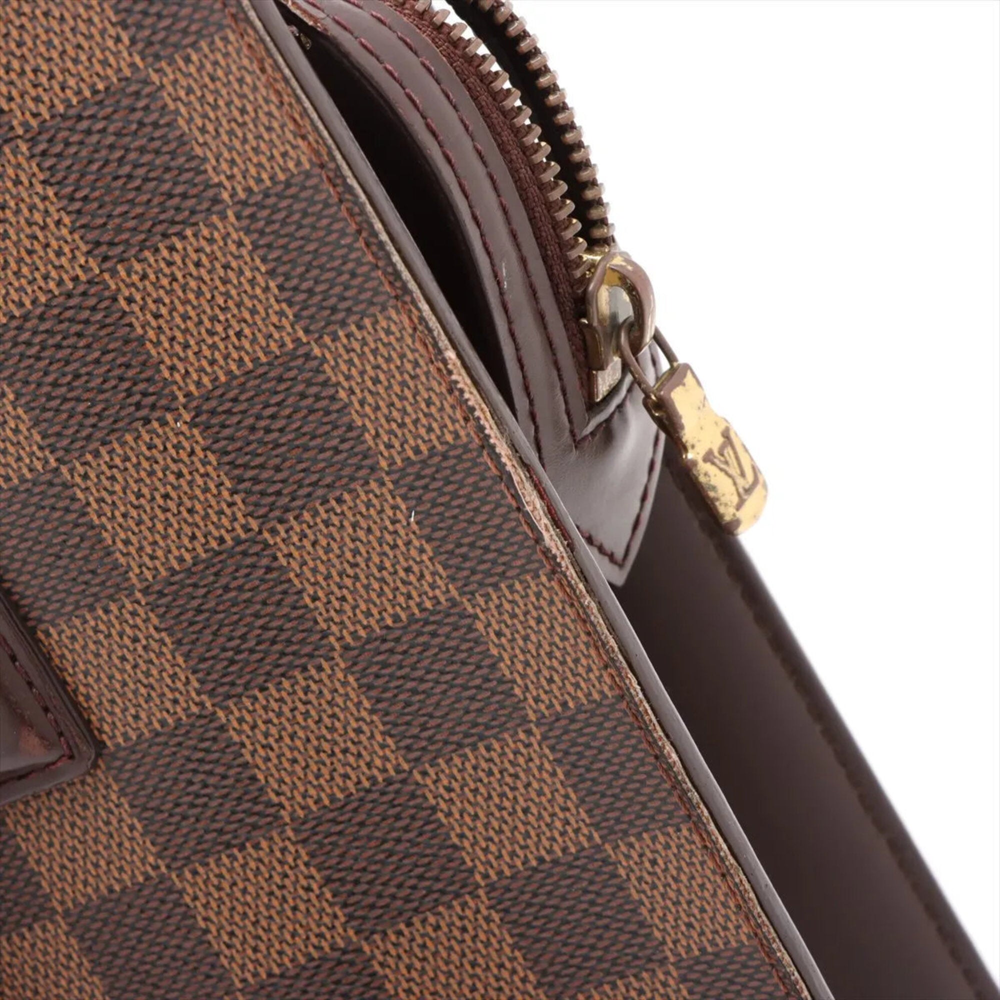 Louis Vuitton Damier Ebene Leather Coated Canvas Handbag Tote Bag (Pre-Owned)
