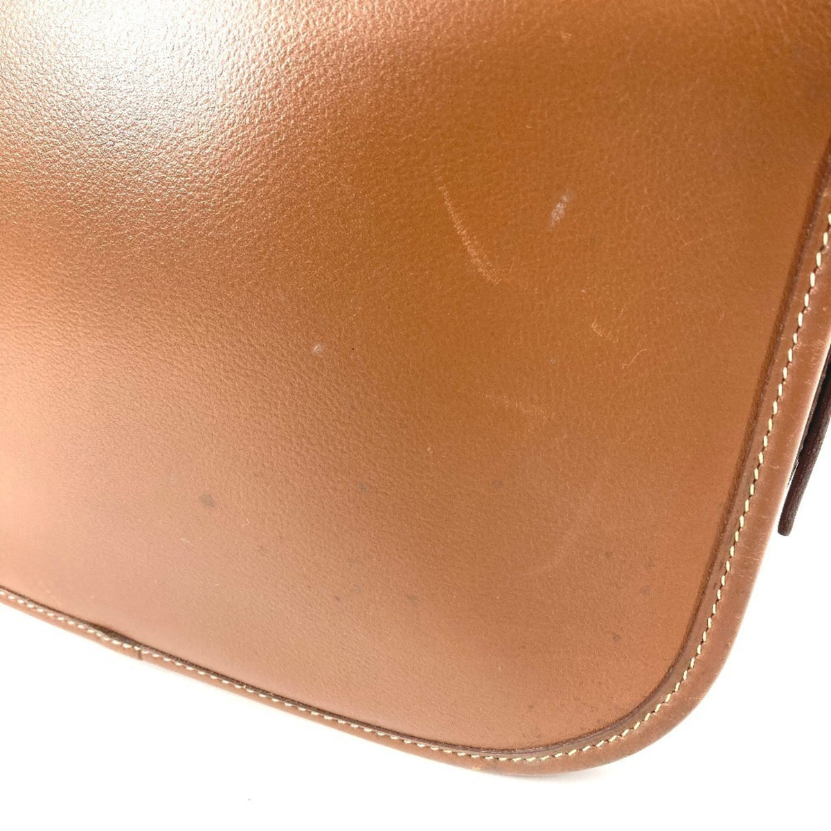 Hermes Brown Leather Handbag Shoulder Bag (Pre-Owned)