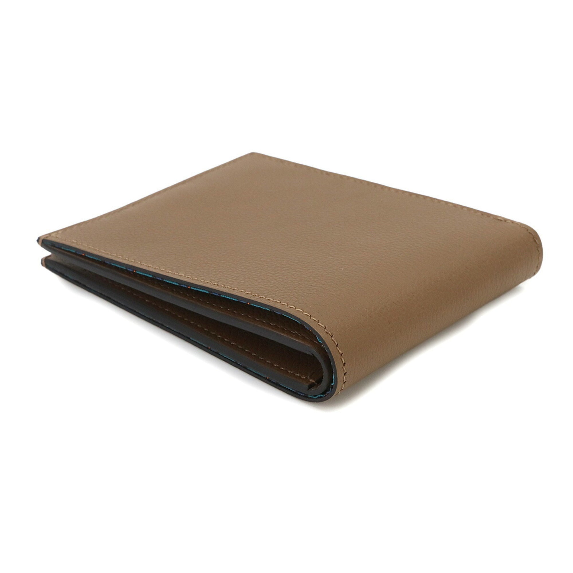 Hermes Beige Leather Wallet (Bi-Fold) (Pre-Owned)