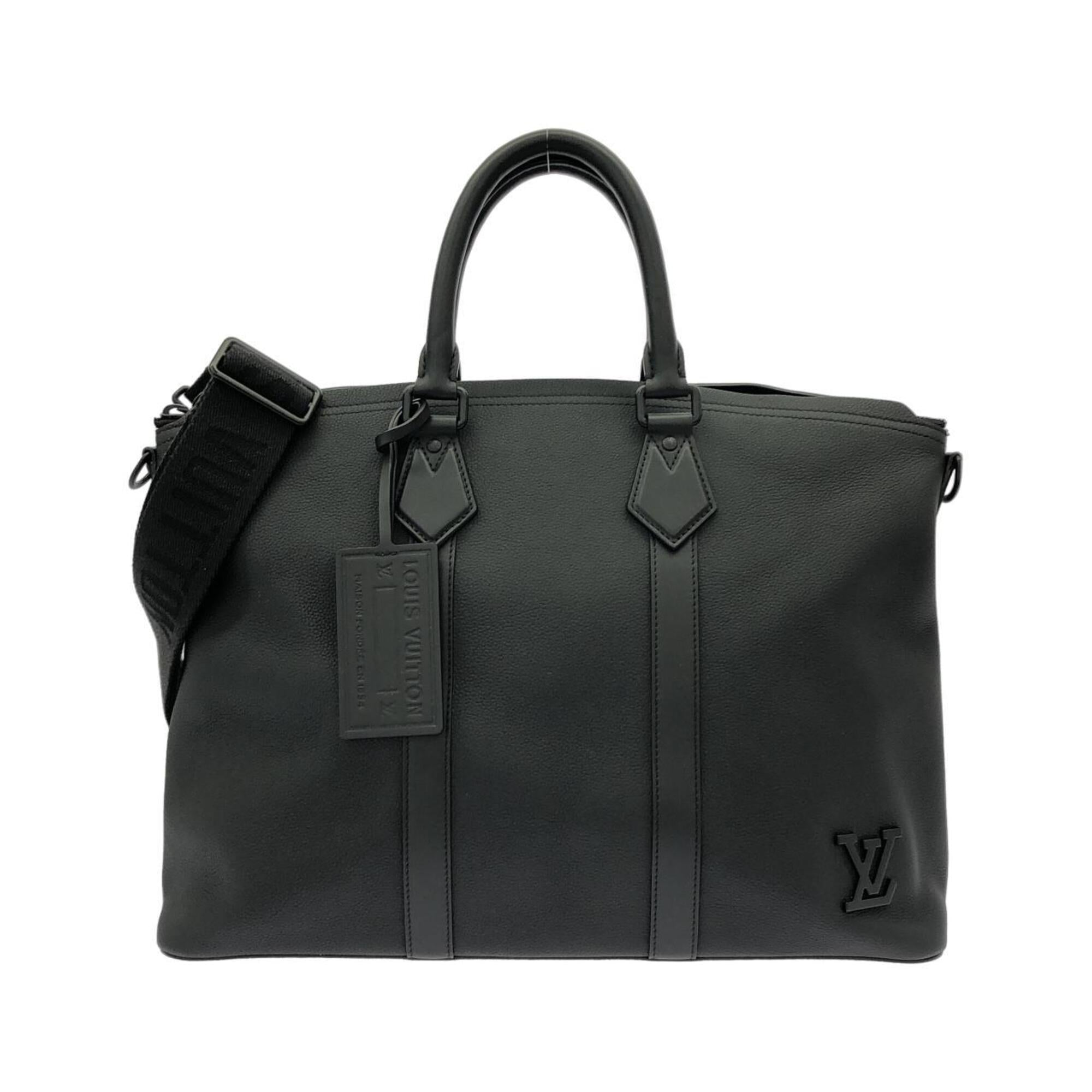Louis Vuitton Black Leather Handbag (Pre-Owned)