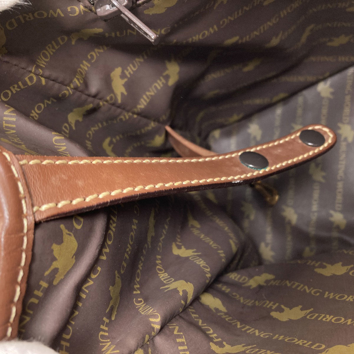 Hunting World Brown Khaki Canvas Tote Bag (Pre-Owned)