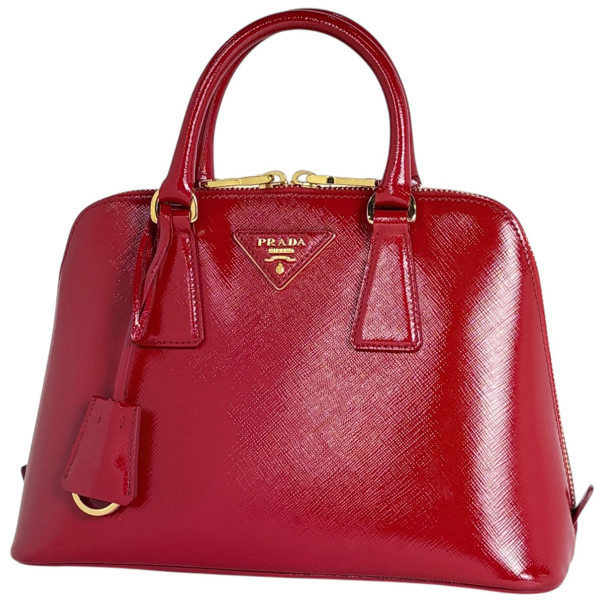 Prada Red Color Leather Handbag (Pre-Owned)