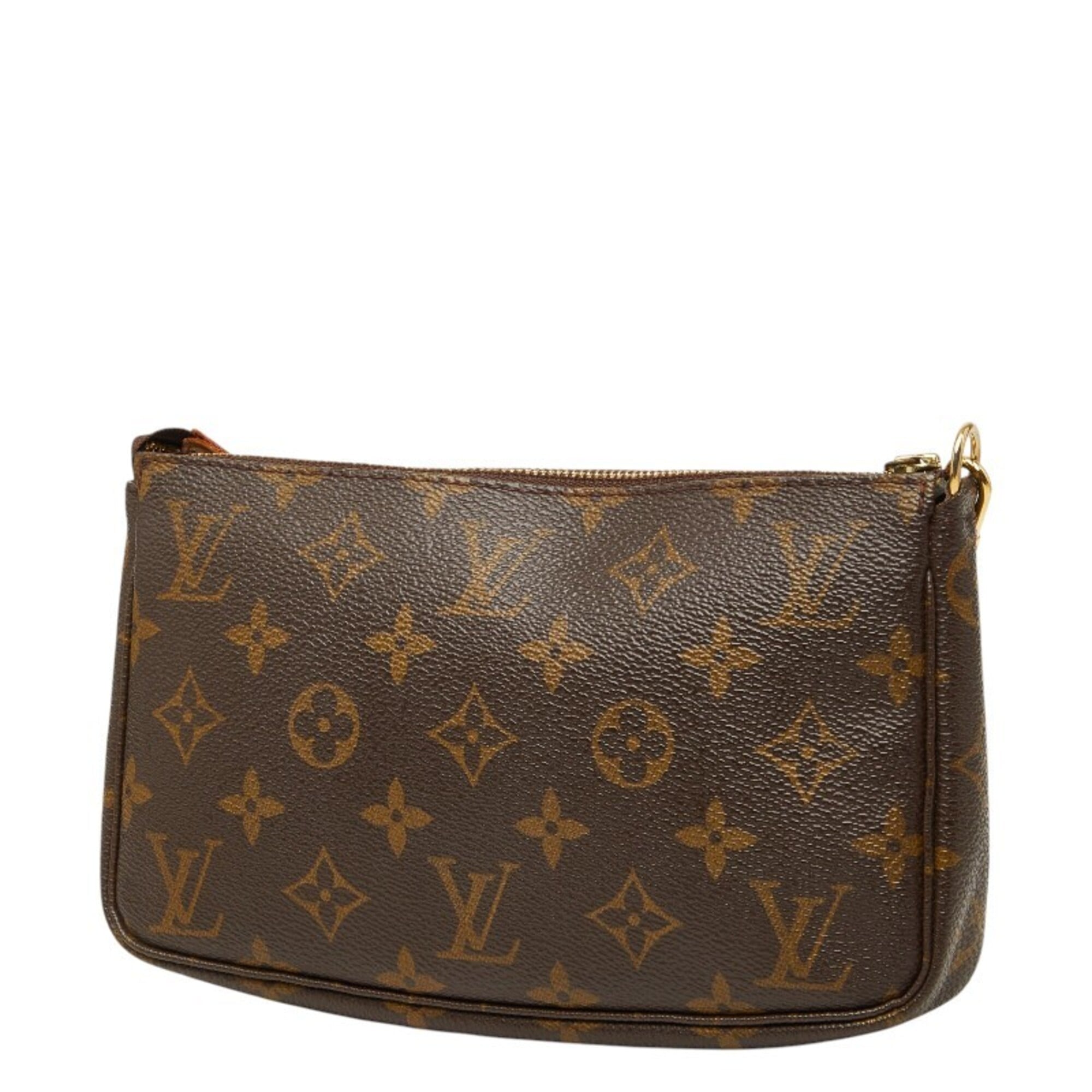 Louis Vuitton Brown Pvc Leather Handbag Pochette Shoulder Bag (Pre-Owned)