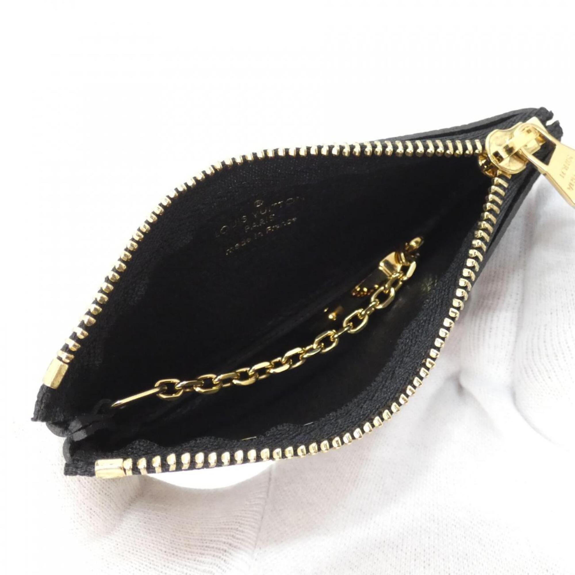 Louis Vuitton Beige Bicolor Black Leather Coin Purse/Coin Case (Pre-Owned)