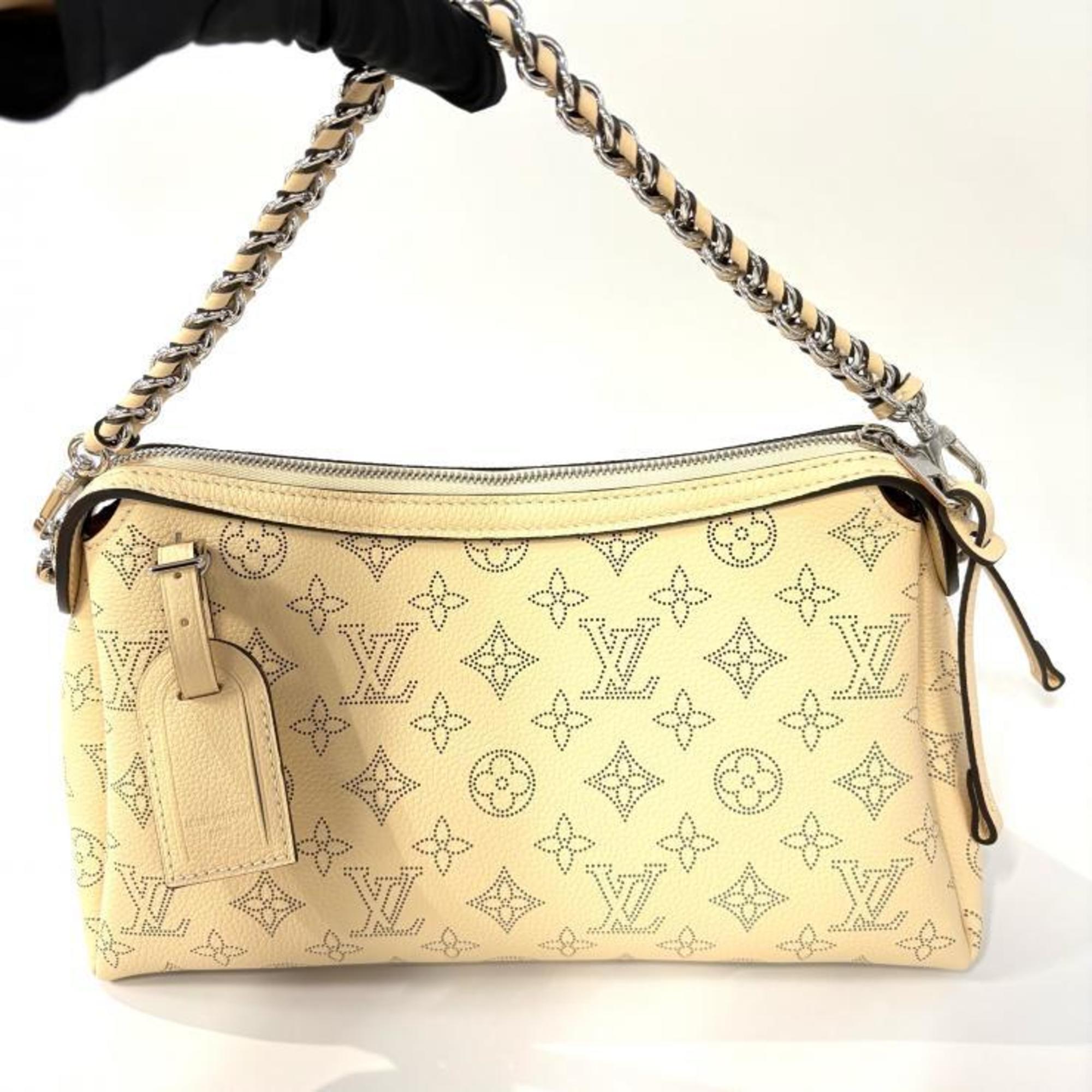 Louis Vuitton Beige Galle Mahina Leather Handbag Shoulder Bag (Pre-Owned)
