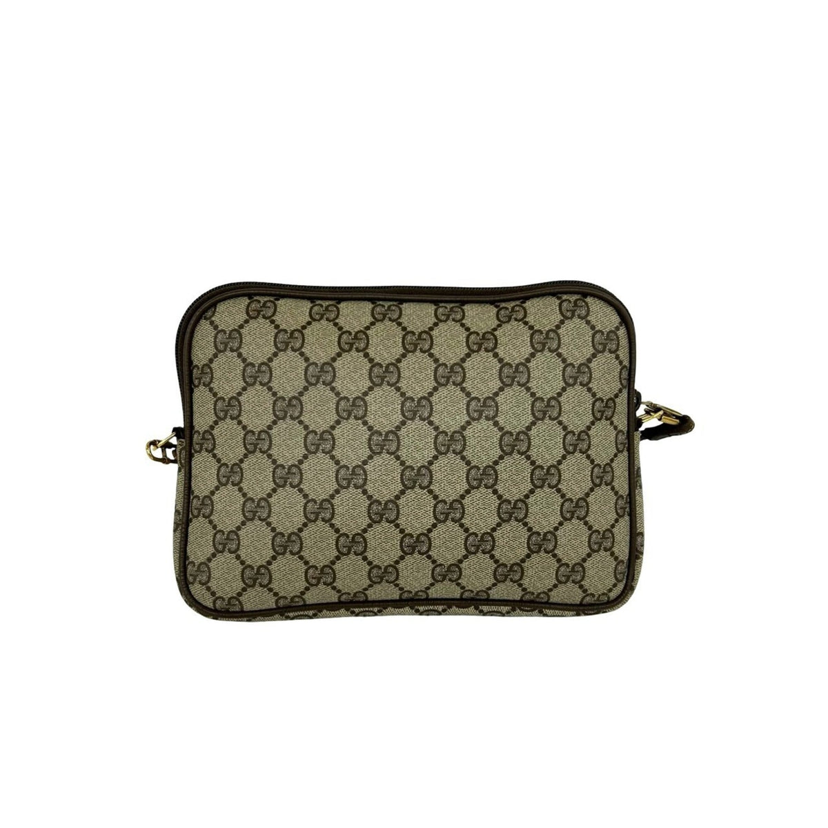 Gucci Brown Leather Pvc Pochette Shoulder Bag (Pre-Owned)