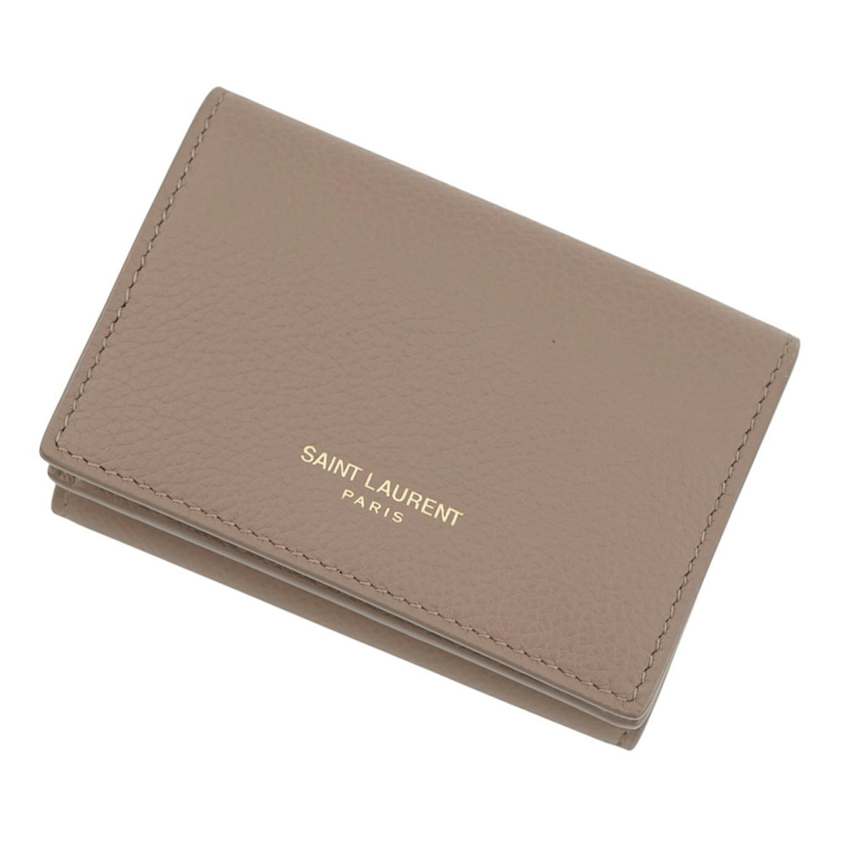 Yves Saint Laurent Brown Leather Wallet (Tri-Fold) (Pre-Owned)