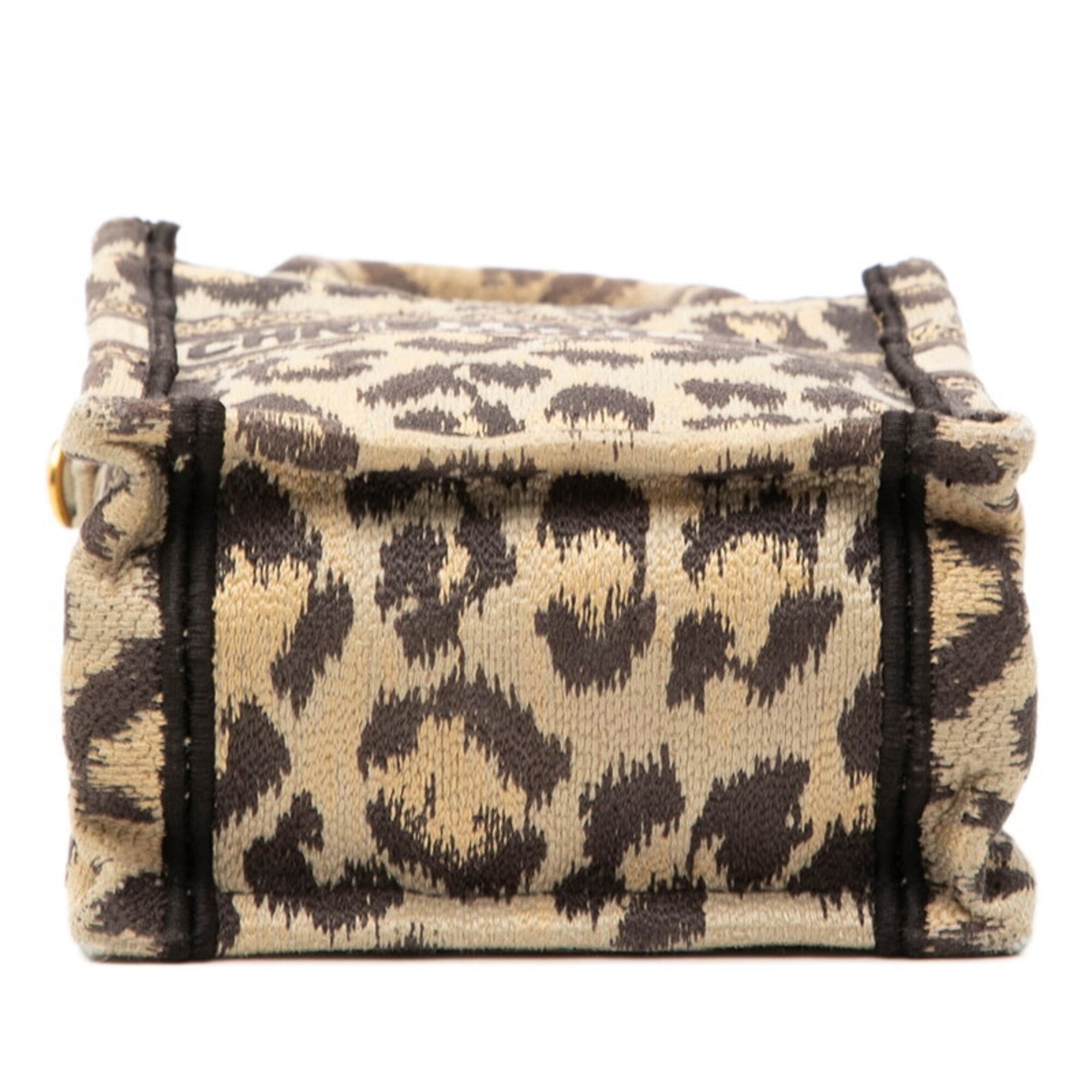 Christian Dior Beige Brown Canvas Handbag Shoulder Bag (Pre-Owned)