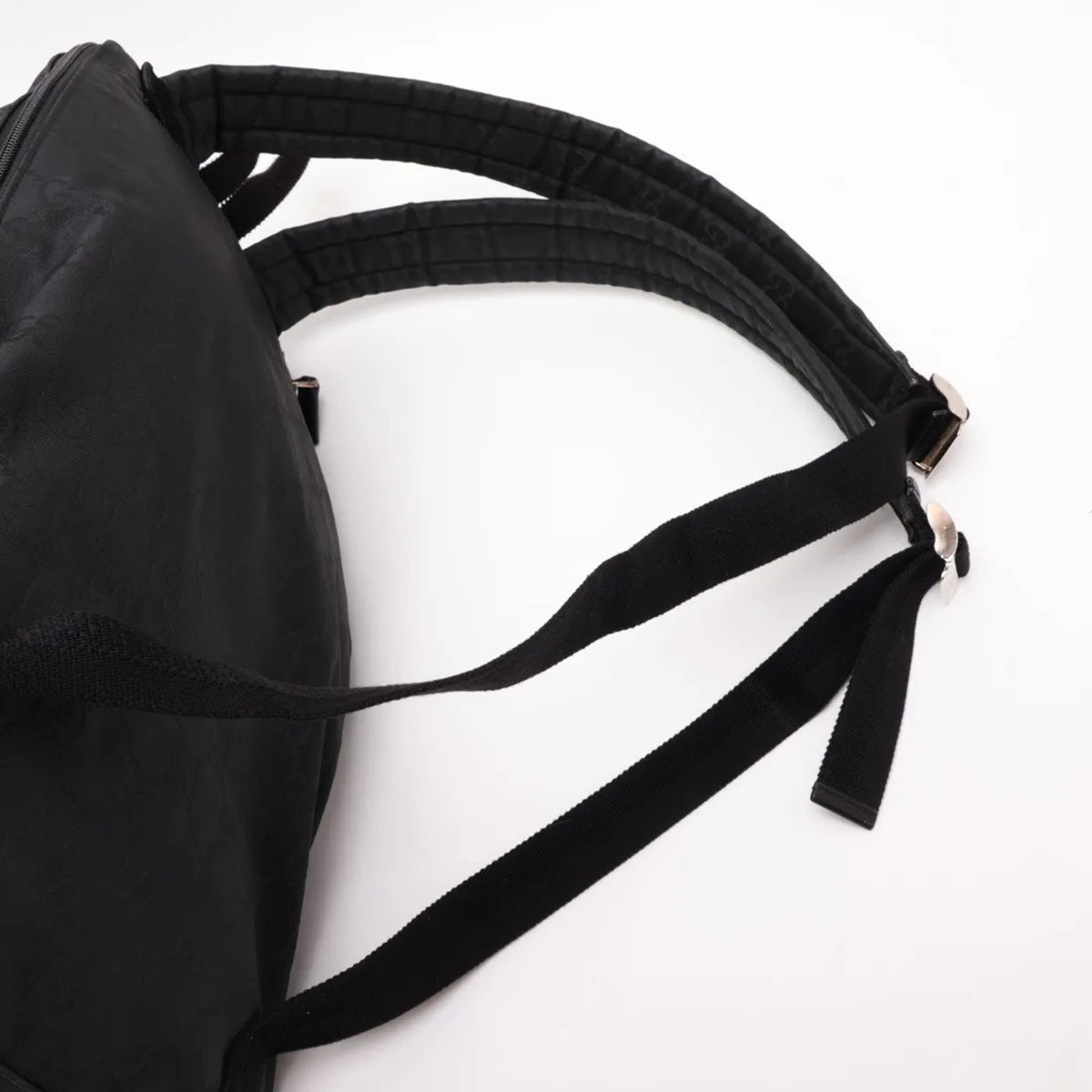 Gucci Black Leather Nylon Backpack Shoulder Bag (Pre-Owned)