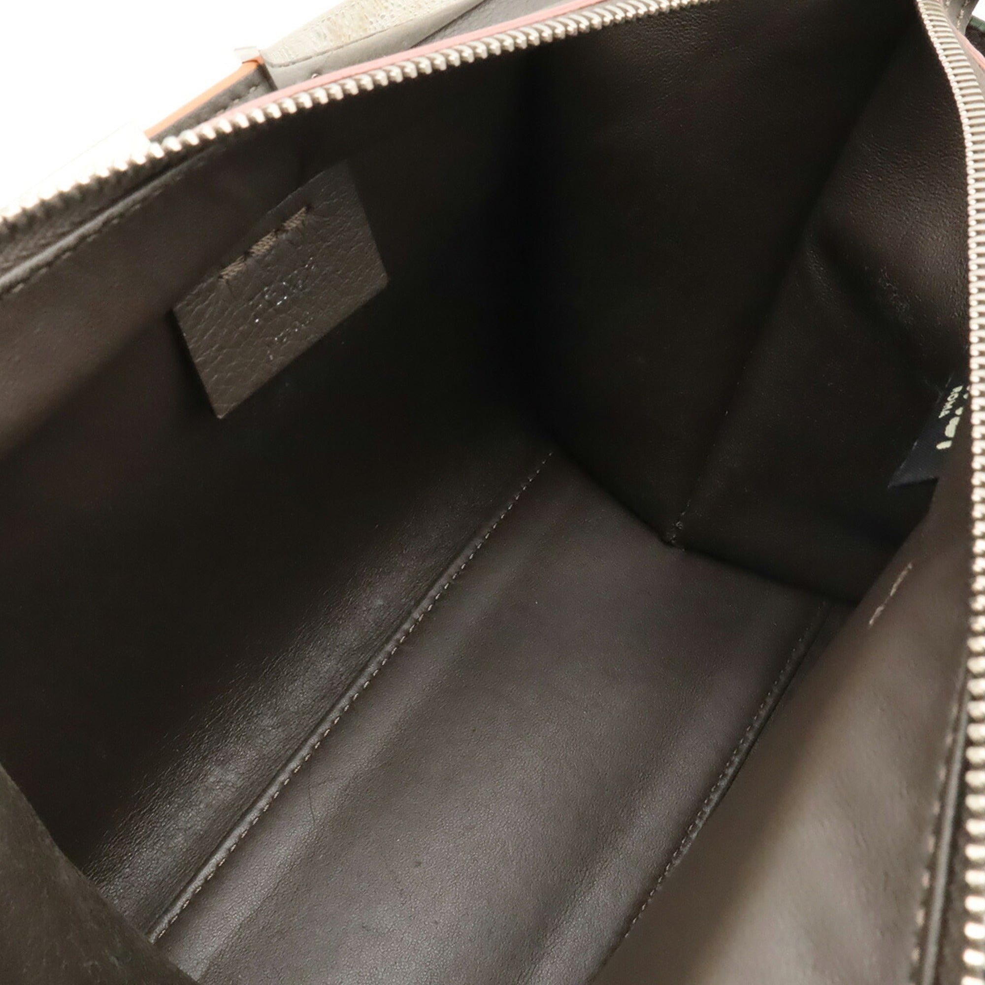 Fendi Gray Multi-Color Leather Handbag Shoulder Bag (Pre-Owned)