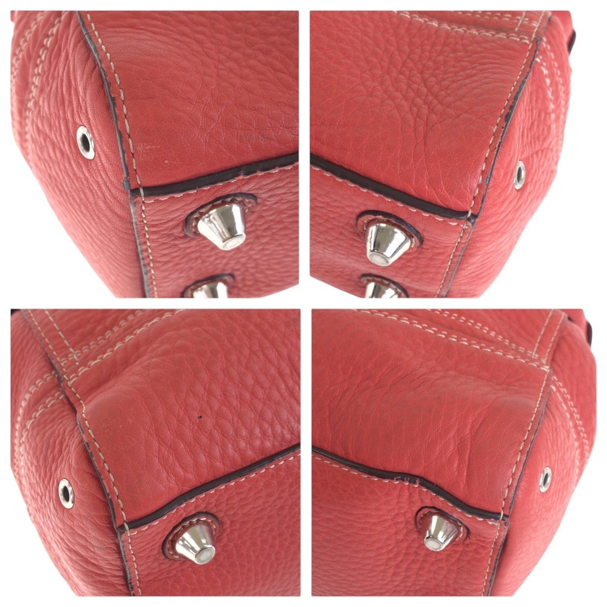 Coach Pink Leather Shoulder Bag Tote Bag (Pre-Owned)