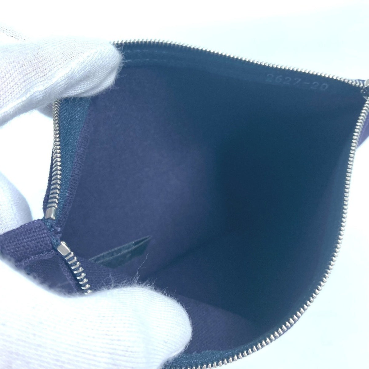 Hermes Navy Cotton Pouch (Pre-Owned)