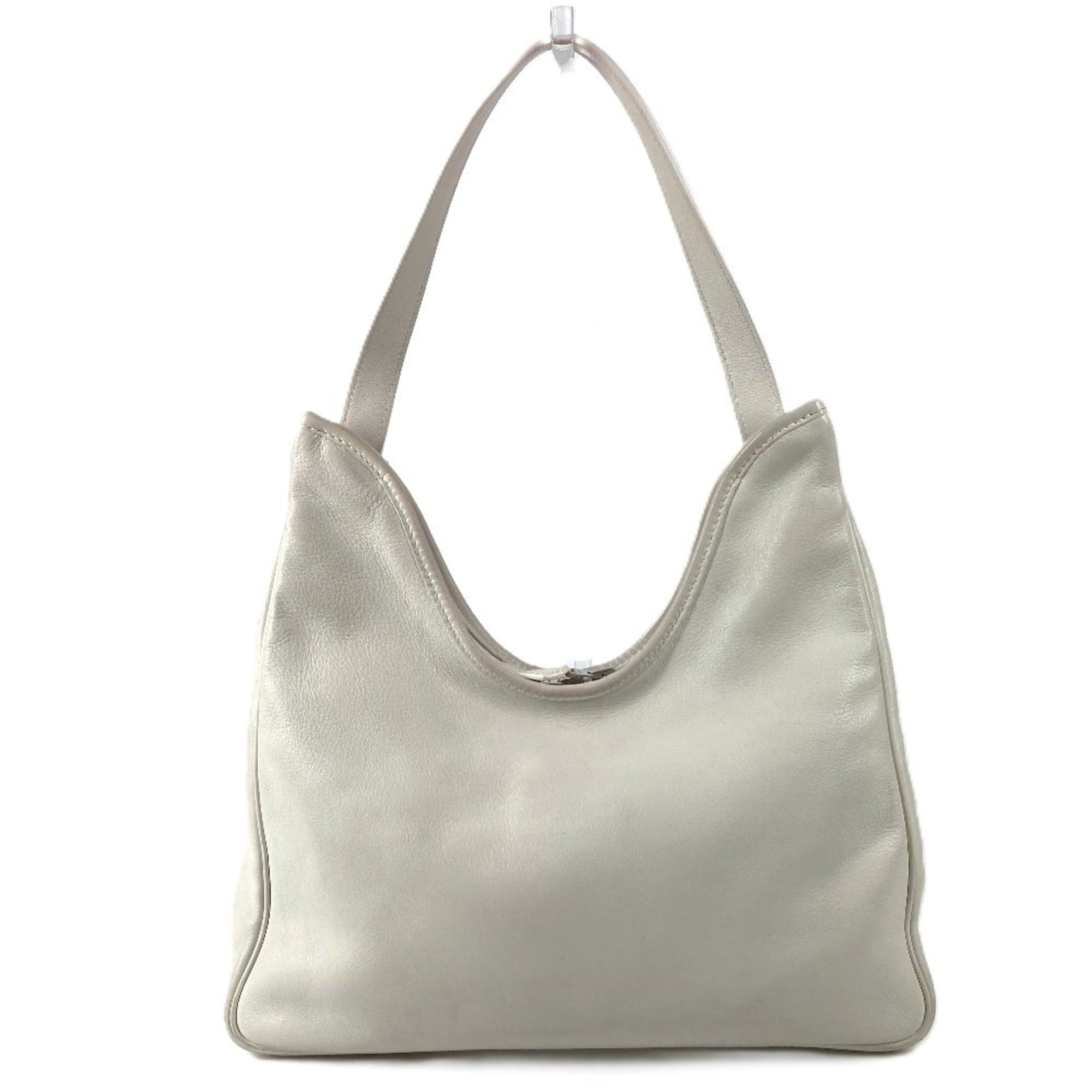Hermes White Leather Shoulder Bag (Pre-Owned)