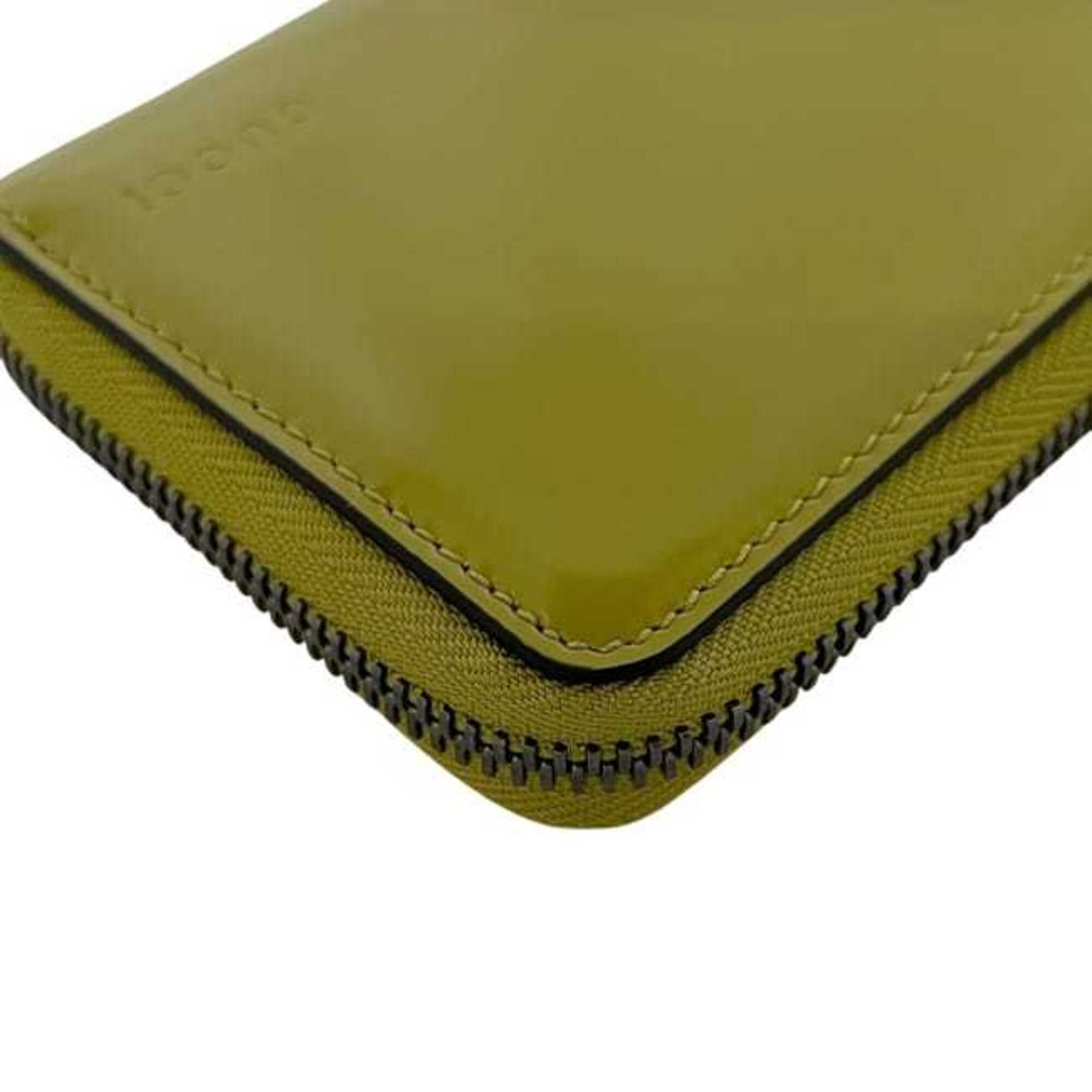 Gucci Green Khaki Leather Coin Purse/Coin Case (Pre-Owned)