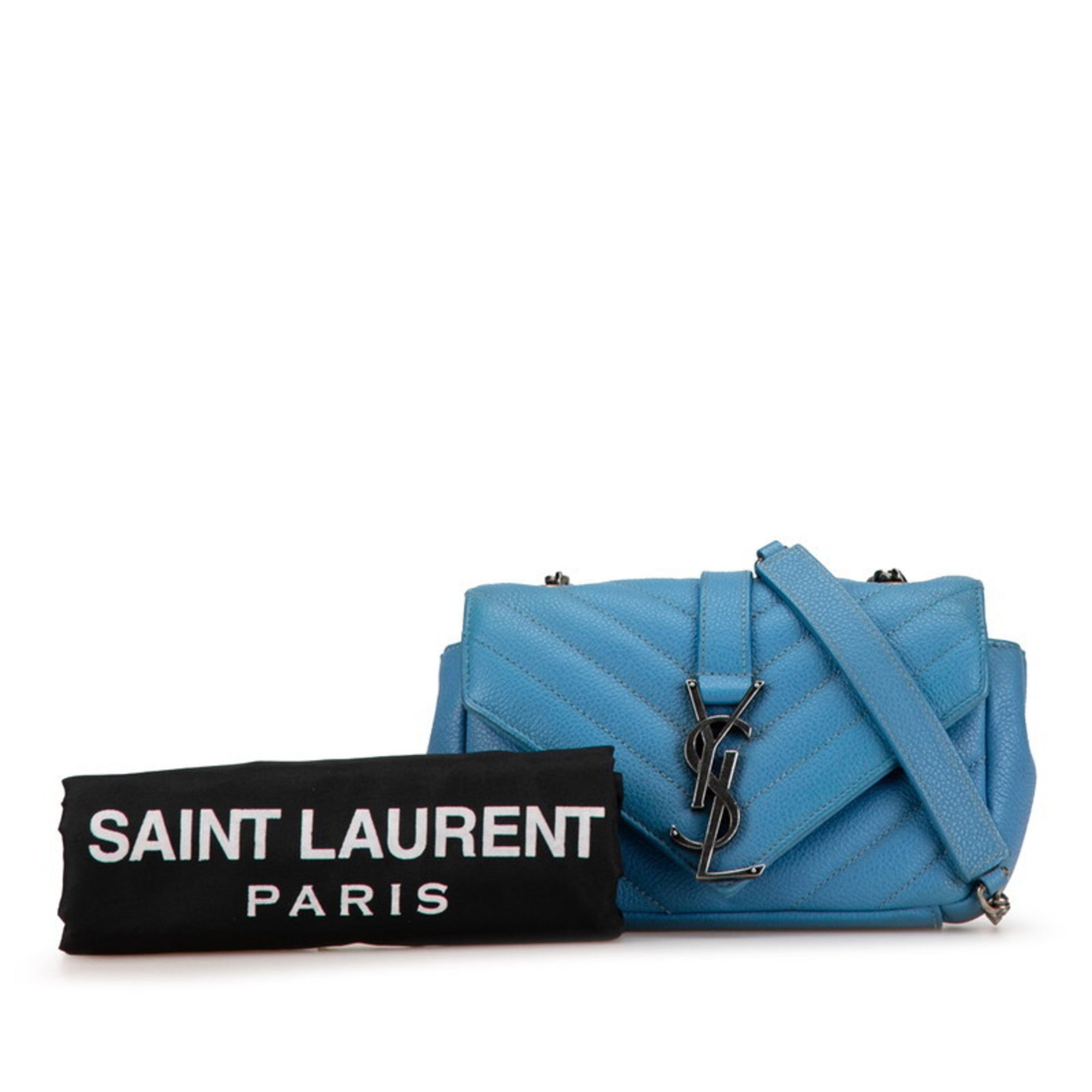 Saint Laurent Blue Leather Shoulder Bag (Pre-Owned)