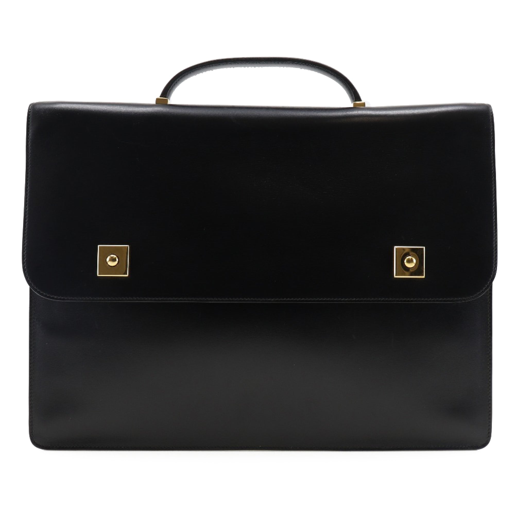 Hermes Black Leather Briefcase (Pre-Owned)