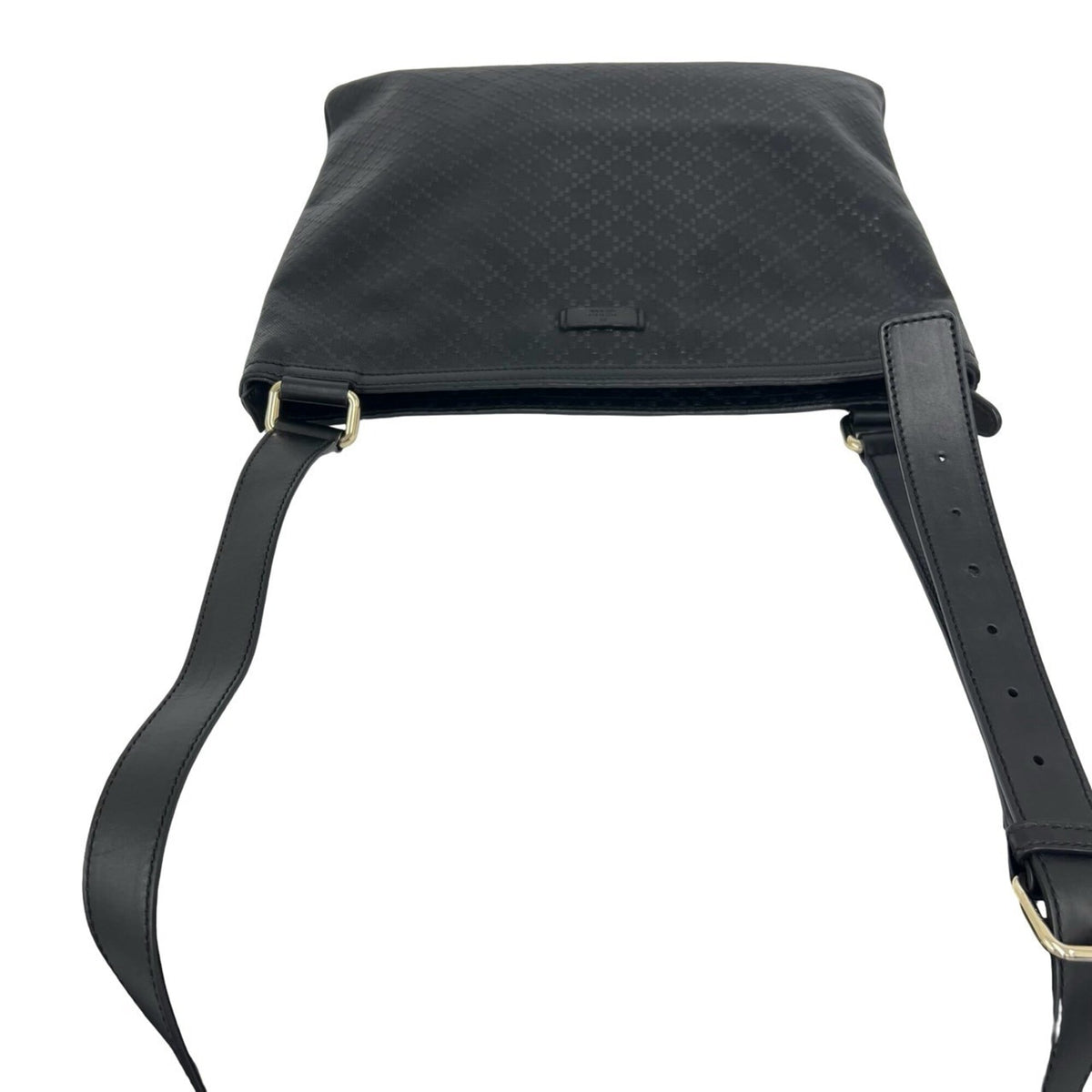 Gucci Black Pvc Leather Messenger Bag Shoulder Bag (Pre-Owned)