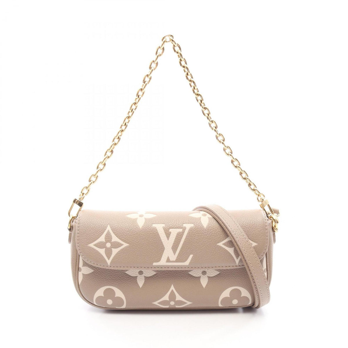 Louis Vuitton Beige Leather Handbag (Pre-Owned)