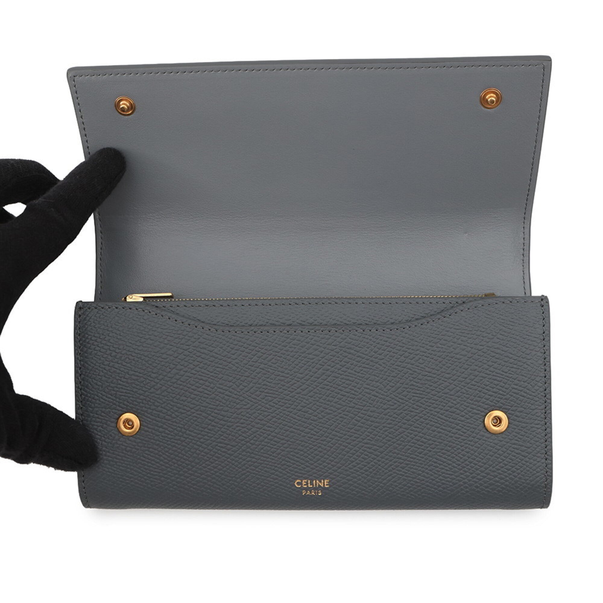 Celine Leather Long Wallet (Bi-Fold) (Pre-Owned)