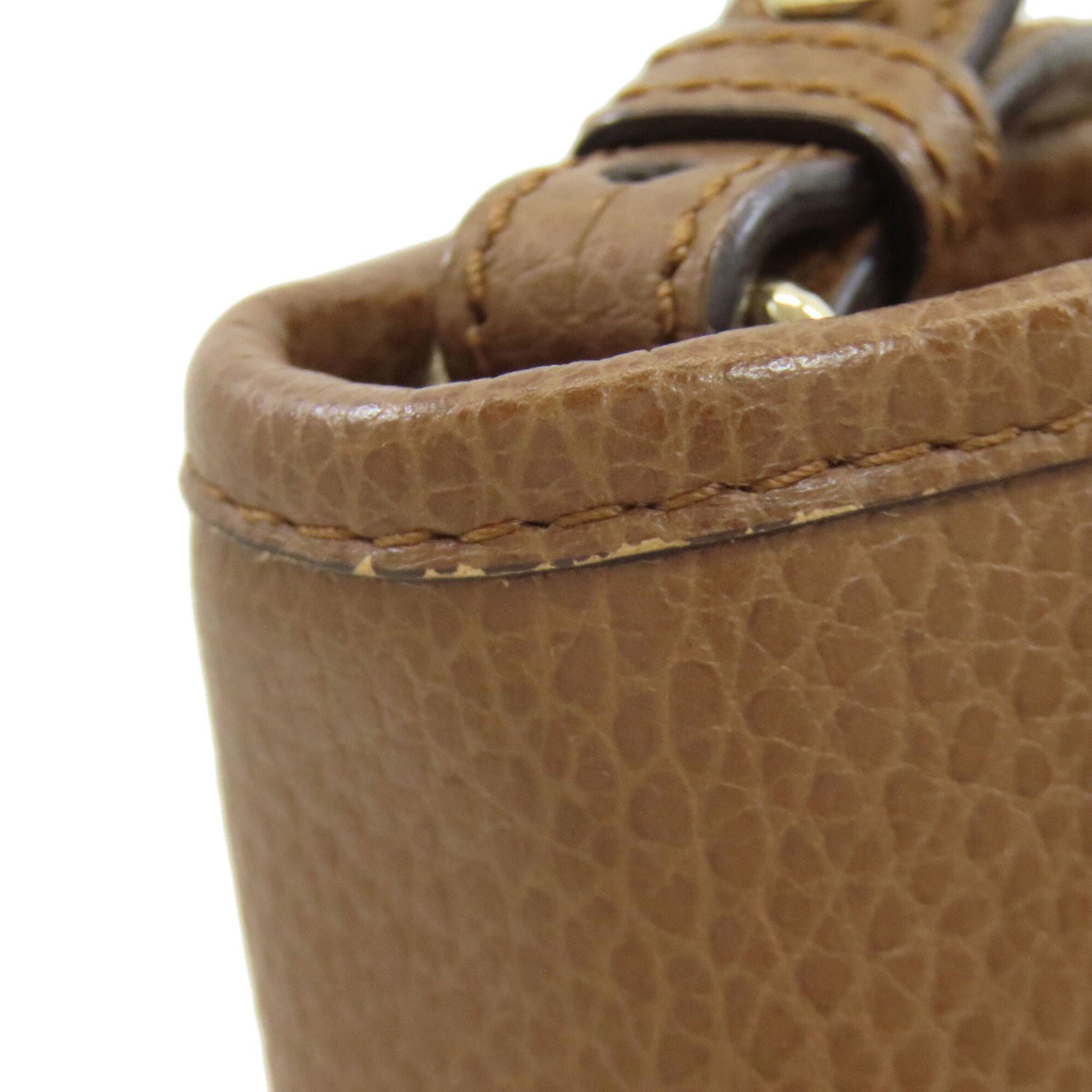 Gucci Brown Canvas Leather Handbag (Pre-Owned)