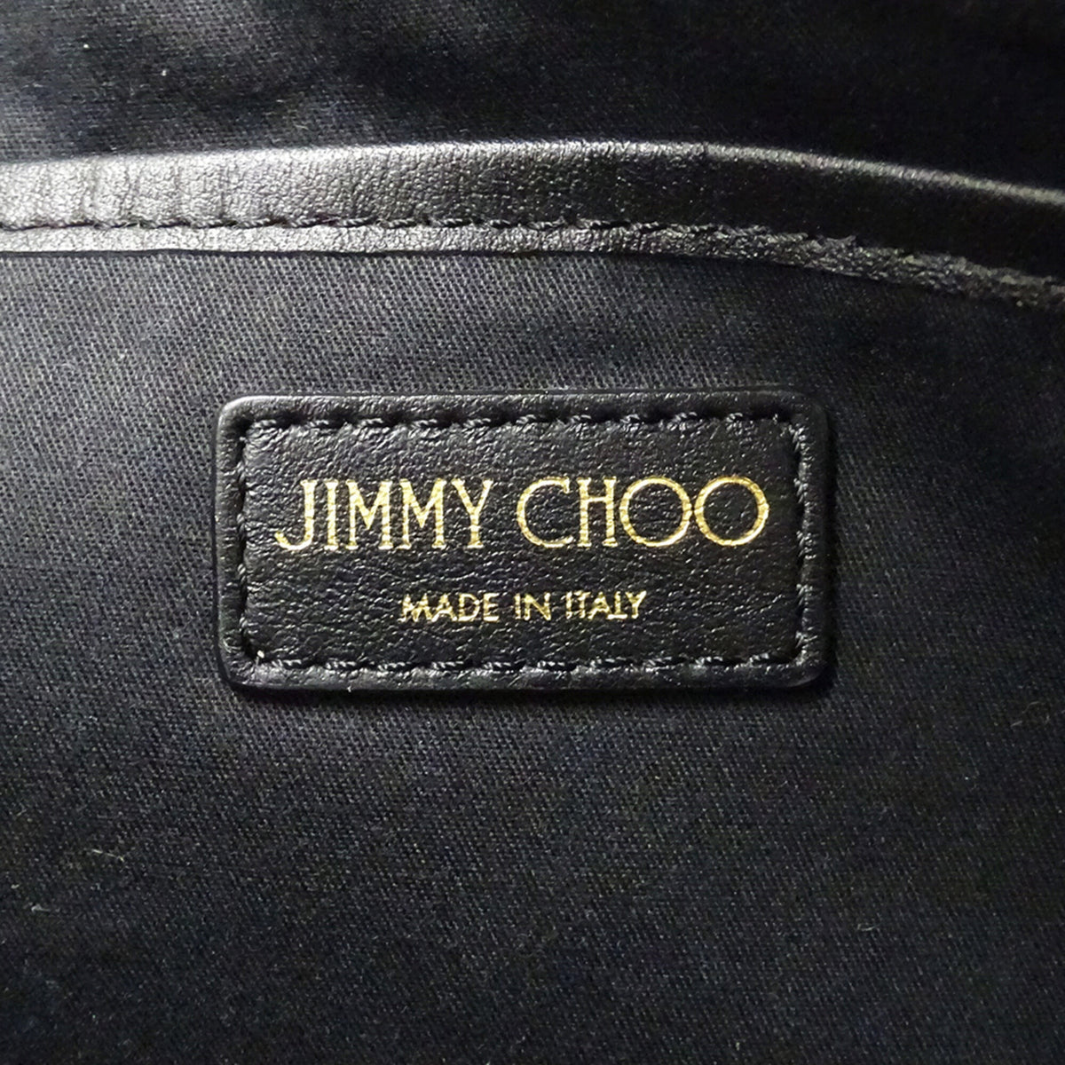 Jimmy Choo Black Leather Handbag Shoulder Bag (Pre-Owned)