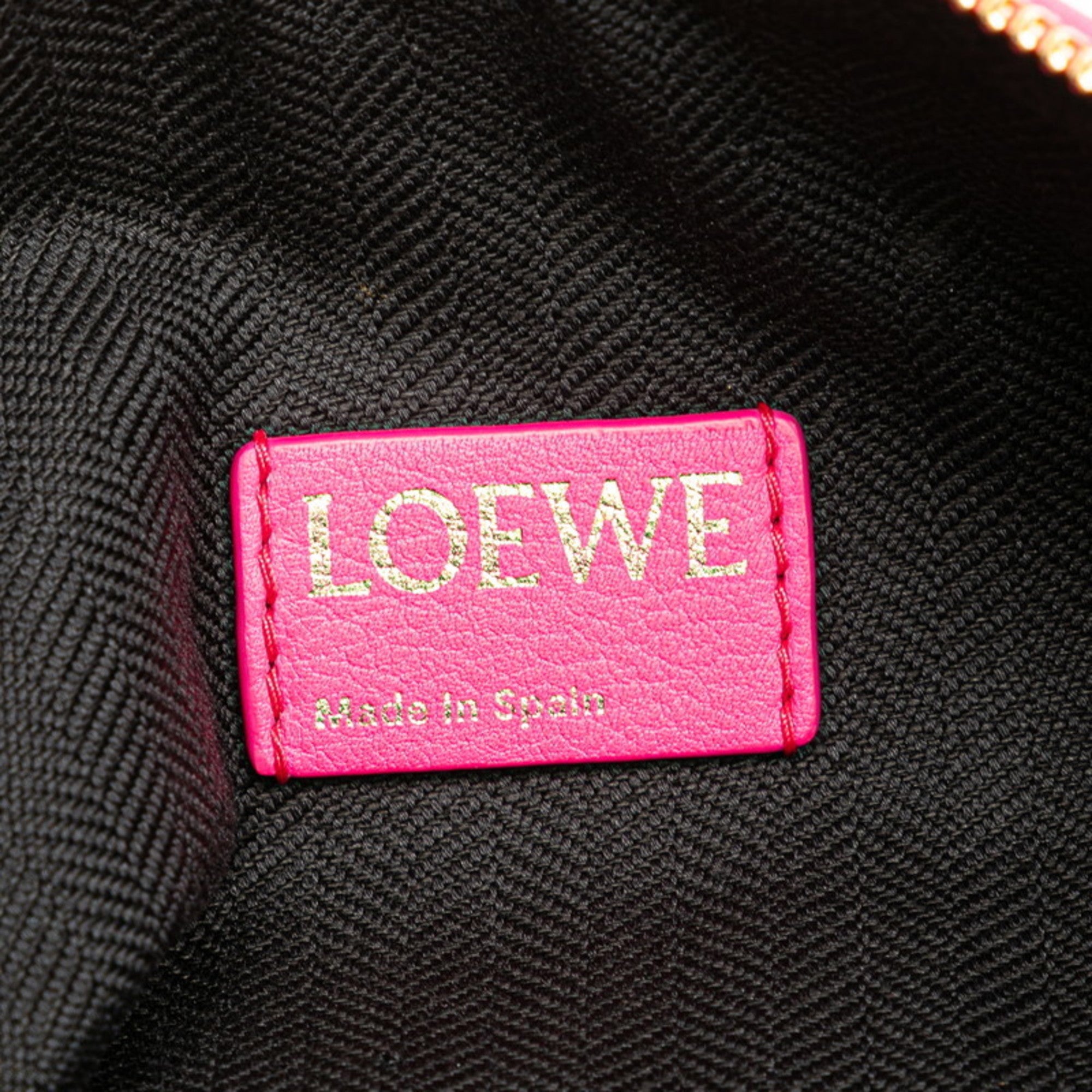 Loewe Pink Leather Jacquard Handbag (Pre-Owned)