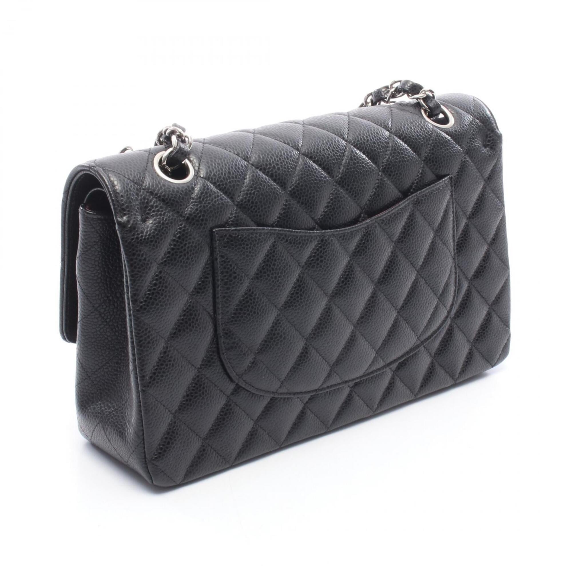 Chanel Black Grained Calfskin Handbag Shoulder Bag (Pre-Owned)