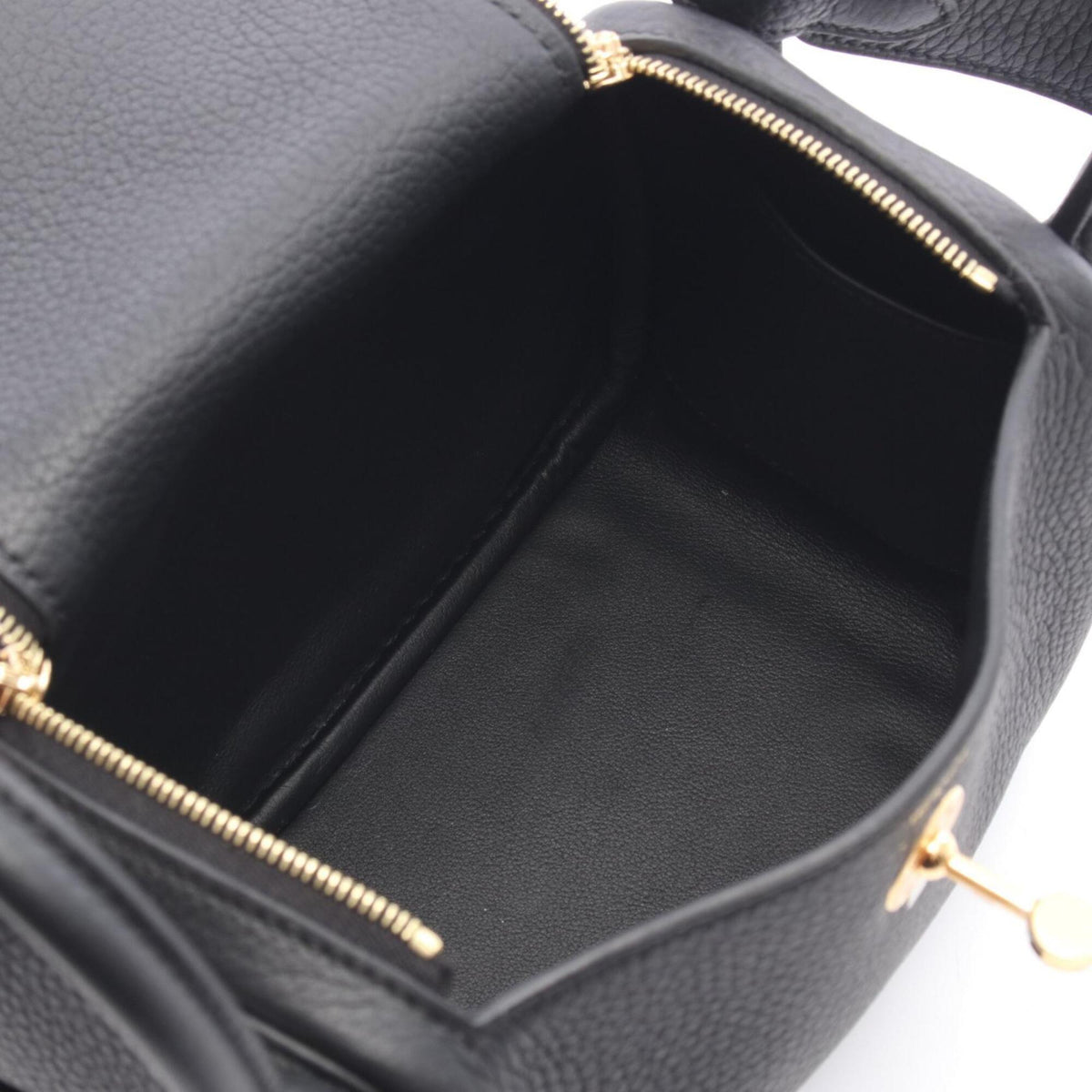 Hermes Black Taurillon Clemence Leather Handbag Shoulder Bag (Pre-Owned)