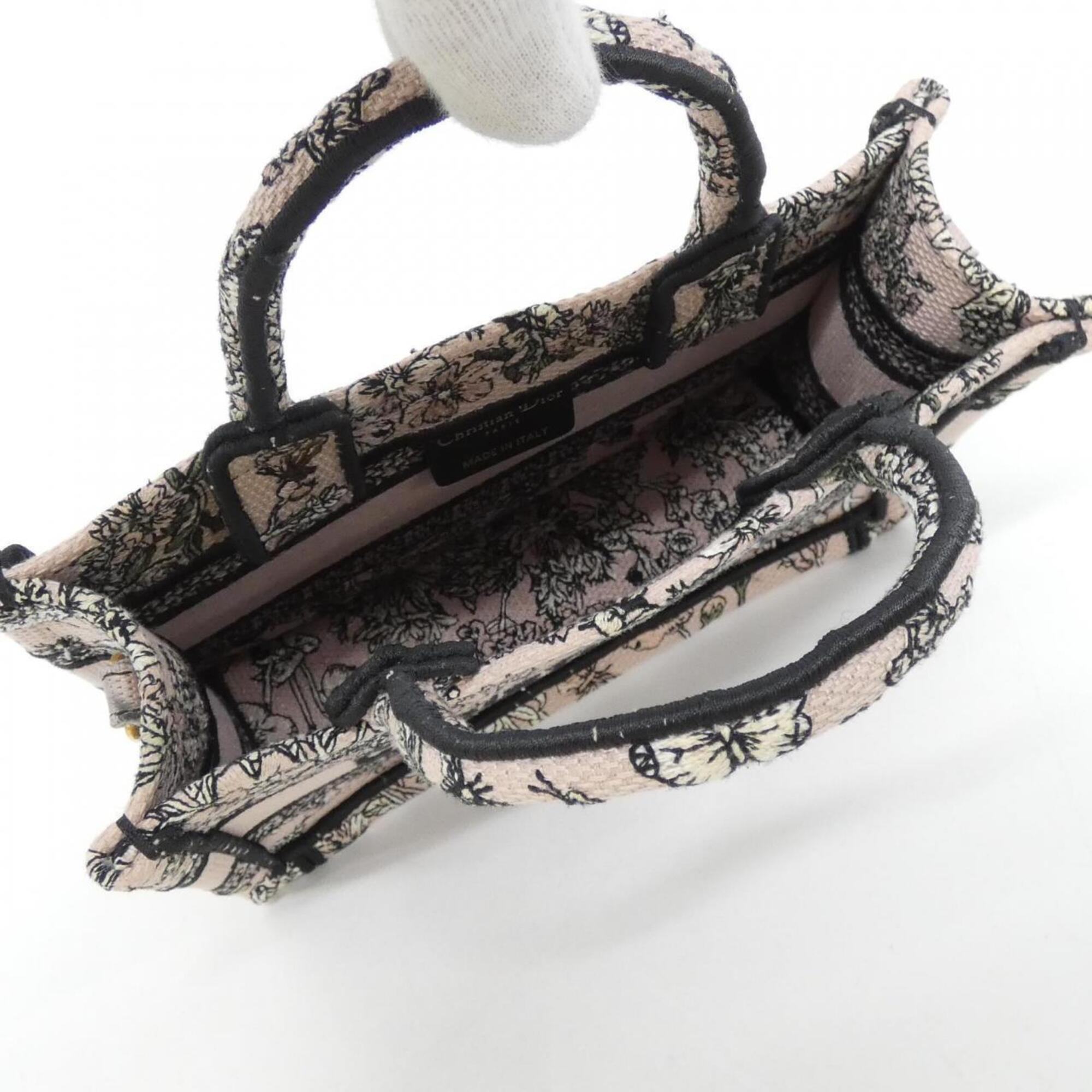 Christian Dior Pink Canvas Handbag (Pre-Owned)