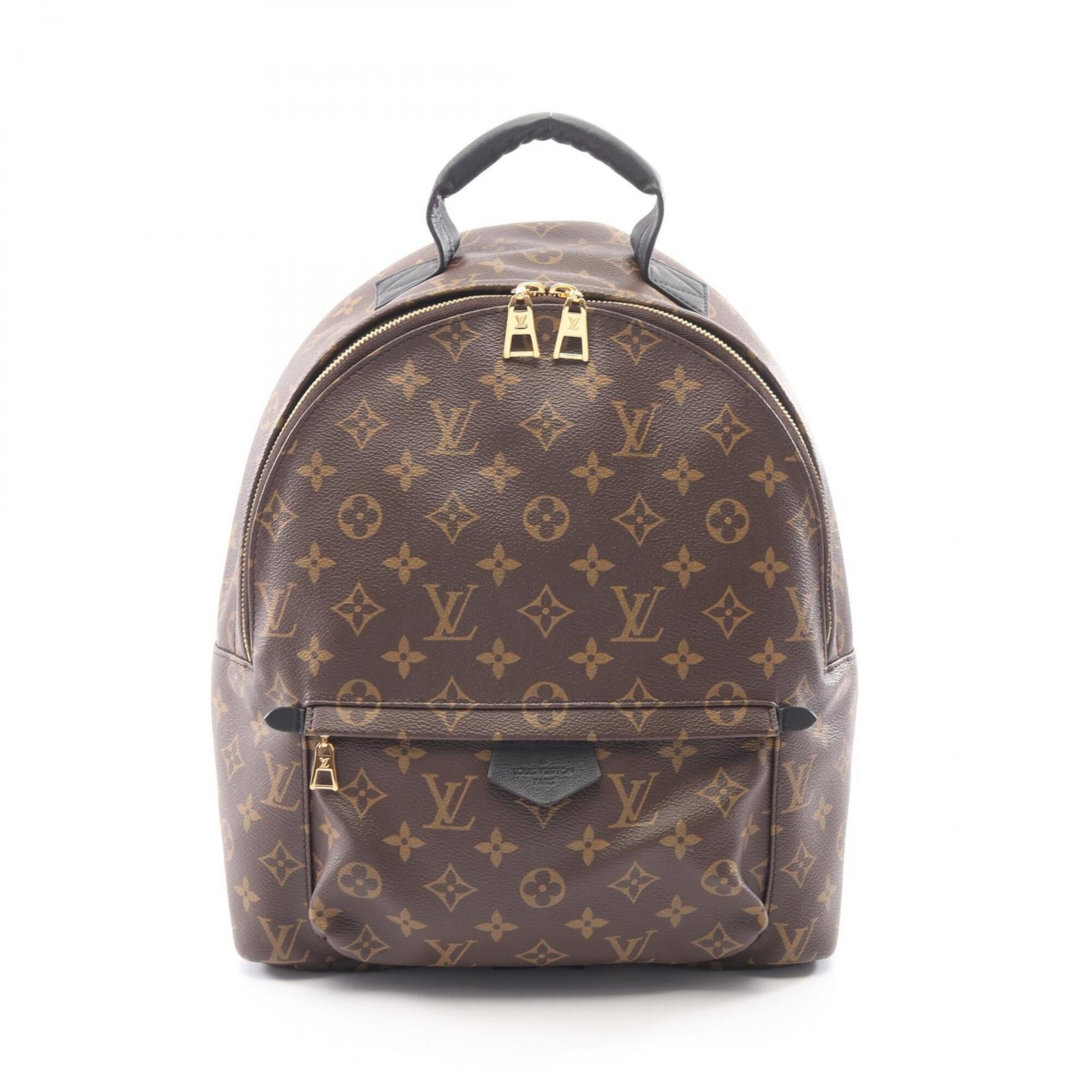 Louis Vuitton Black Brown Coated Canvas Pvc Monogram Leather Backpack Handbag (Pre-Owned)